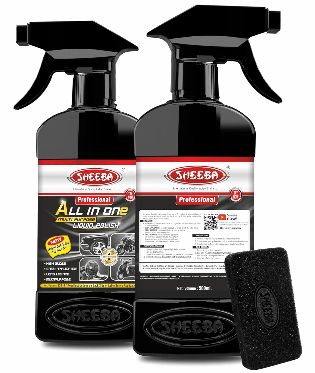 In-Depth Review: best bike polish spray - SHEEBA All in One Multipurpose Liquid Polish for Car, Motorbike, Scooter, Household, Office Care | High Glos 3 SHEEBA All in One Multipur - view 2