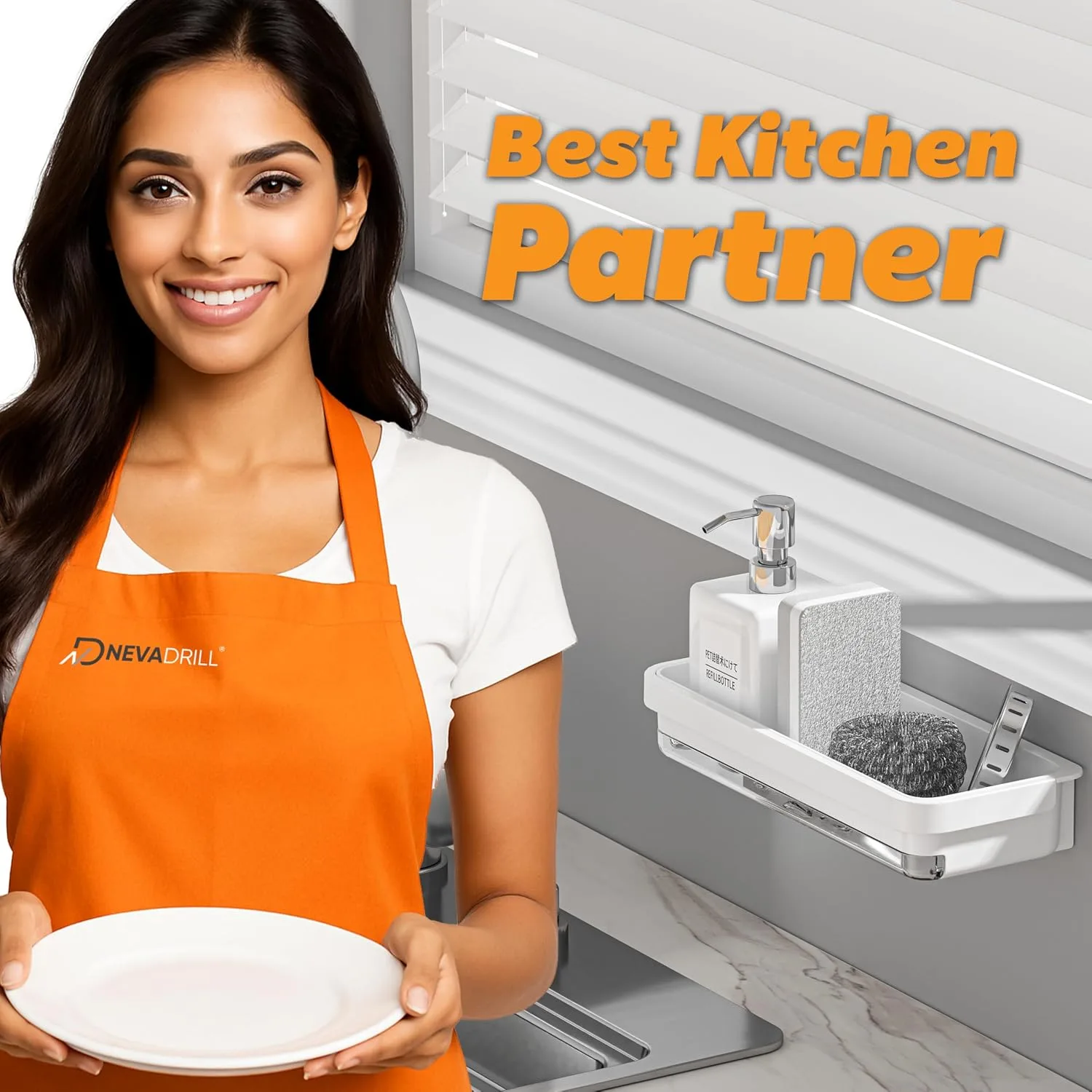 In-Depth Review: best kitchen sink organizer - Kitchen Sink Organiser Rack, ABS Material, Wall Mounted Storage Shelf with Towel Hanging Rack, Multiple 8 best kitchen sink organizer view 6