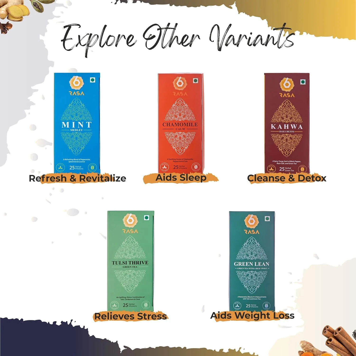 In-Depth Review: best herbal tea for immunity - 6rasa Kashaya – Herbal Tea | 15 Ayurvedic Spices | Kadha Mix | Caffeine Free | 100% Natural Kash 10 6rasa Kashaya – Her - view 9