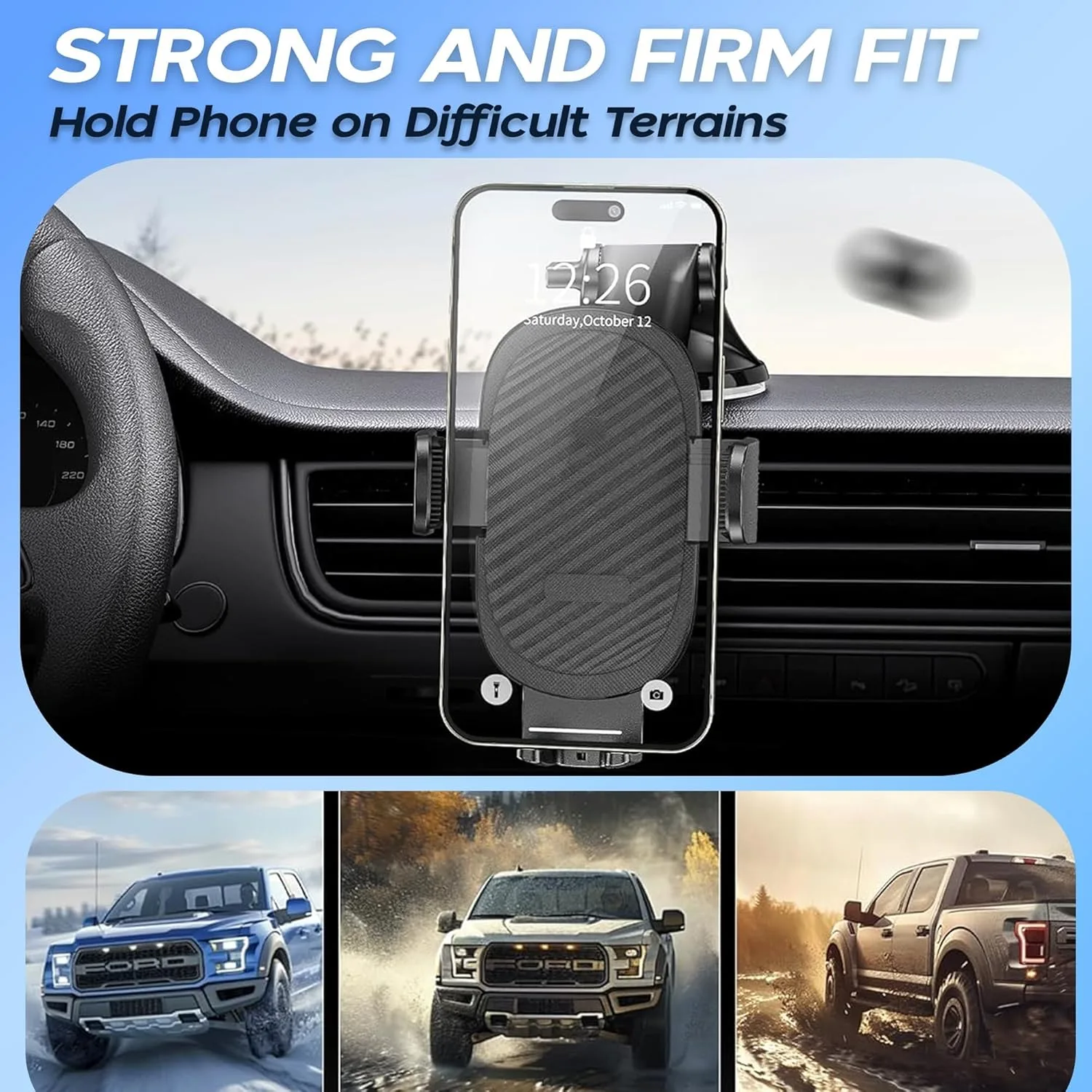 In-Depth Review: best car phone holder - Kratos Grip X2 car Mobile Holder for Dashboard with 360 Degree Rotation Phone Holder in car with Quick Releas 5 Kratos Grip X2 car Mobile - view 4