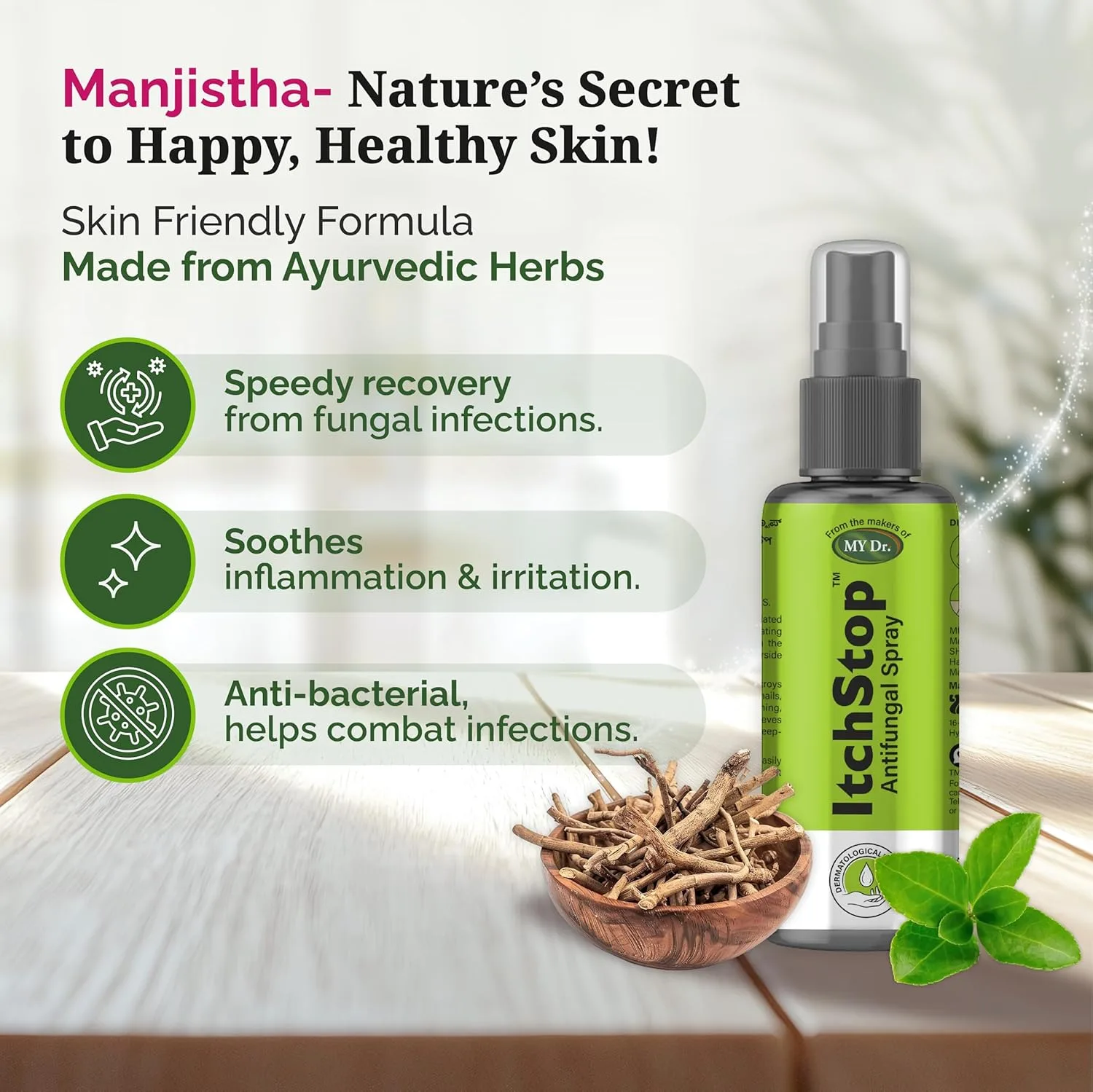 In-Depth Review: best talcum powder - ItchStop Antifungal Spray for Women & Men | Hands-Free Ayurvedic & Herbal Formula – Anti Bacterial, 4 ItchStop Antifungal Spray fo - view 3