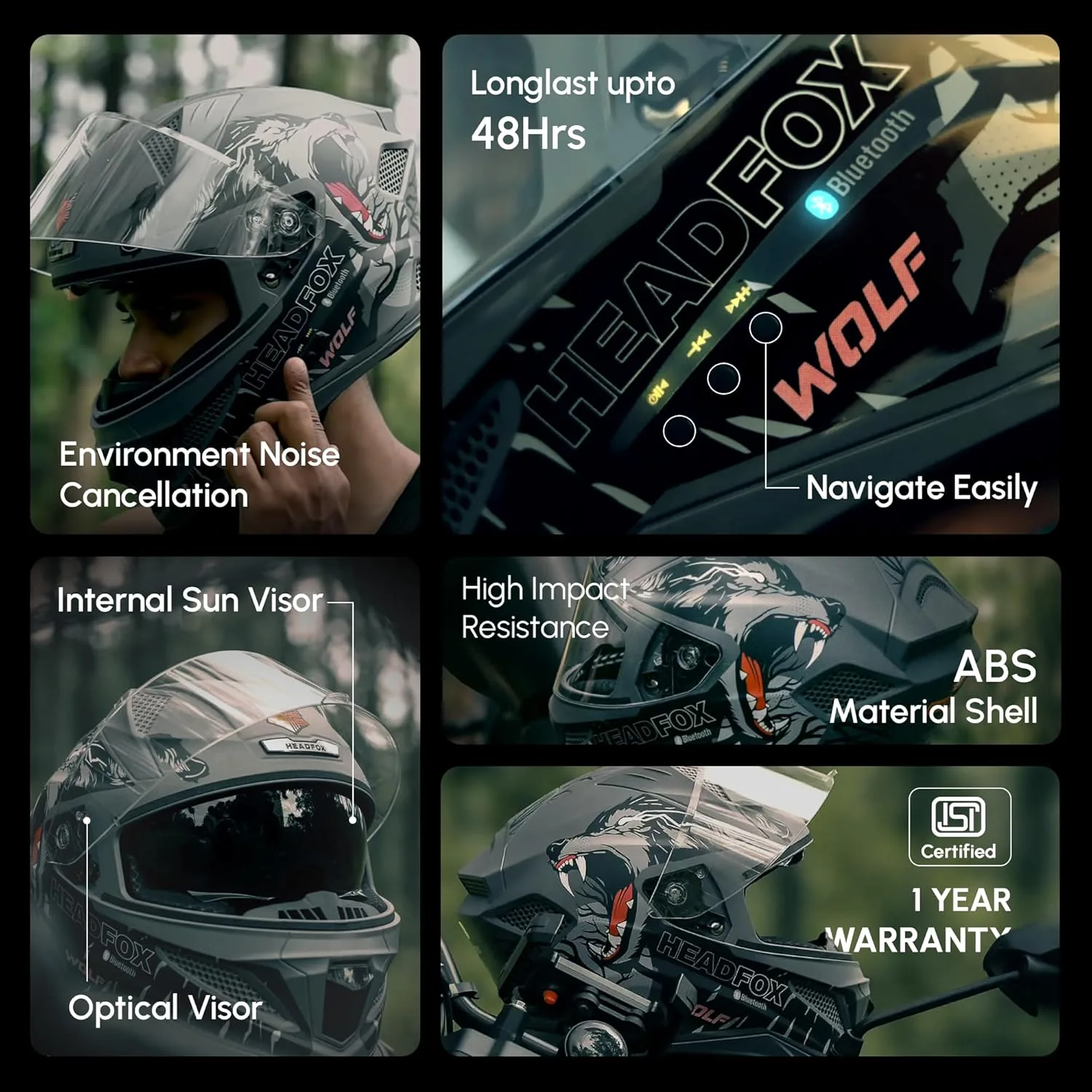 HEADFOX N2F Wolf Full Face - view 5
