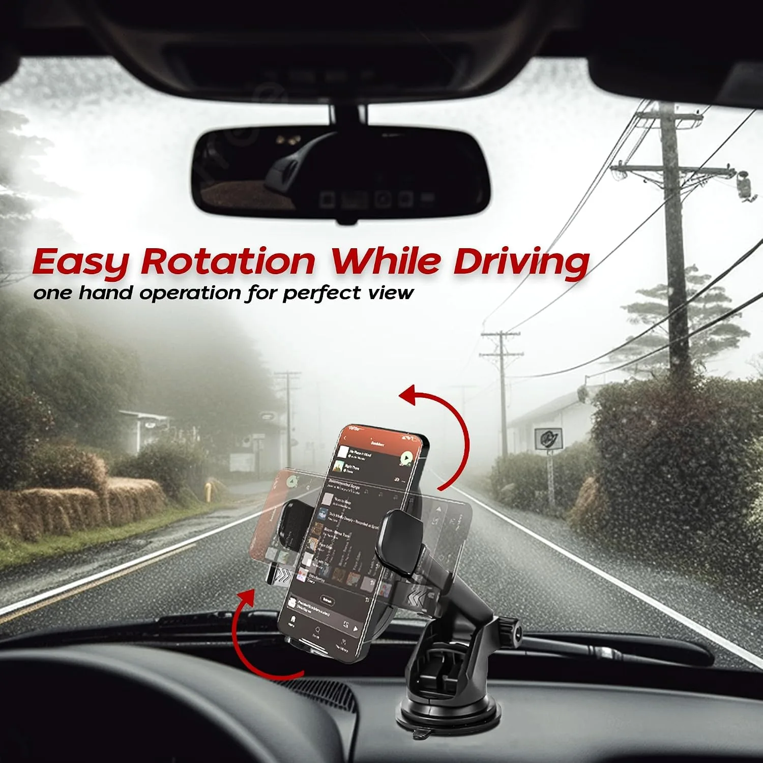 In-Depth Review: best car phone holder - Kratos Grip X2 car Mobile Holder for Dashboard with 360 Degree Rotation Phone Holder in car with Quick Releas 7 Kratos Grip X2 car Mobile - view 6