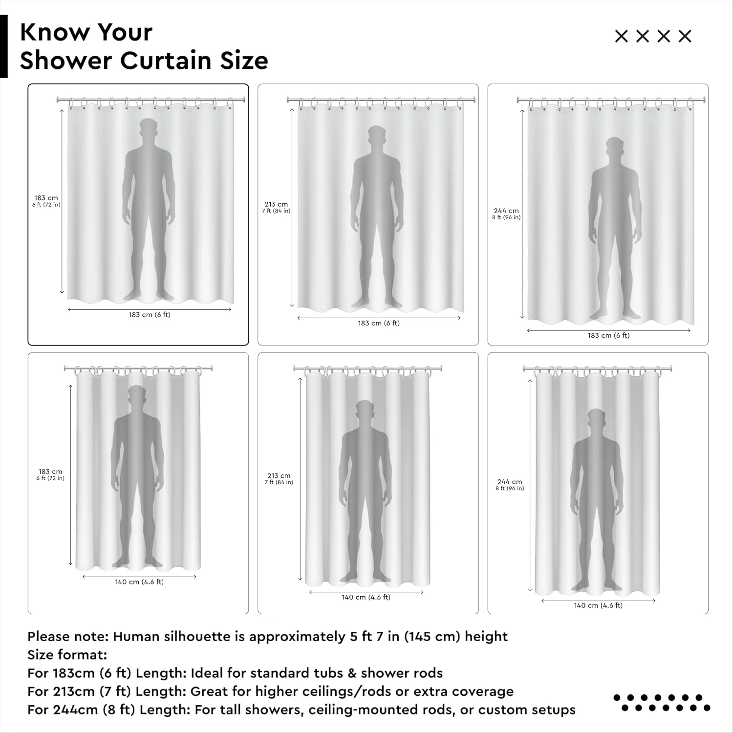 Encasa XO Shower Curtain, - view 2