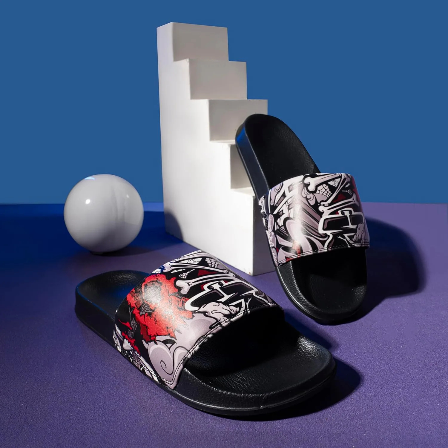 In-Depth Review: best travel sandals - ARVAN Mens Multicolour Graphic EVA Sliders | Lightweight Slip-On Slippers with Cushioned Sole | Casual Open-Toe 3 ARVAN Mens Multicolour Gr - view 2