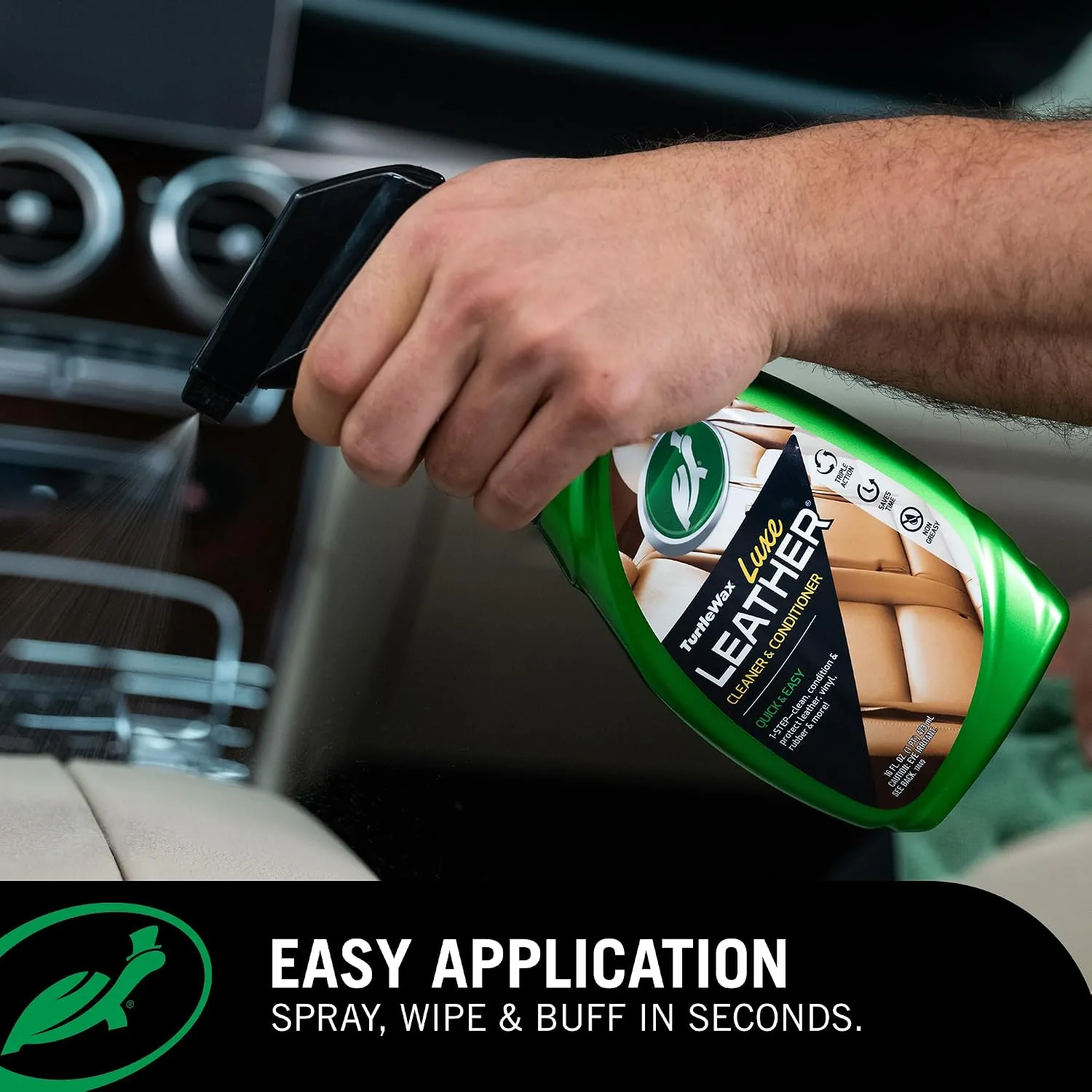 In-Depth Review: best car leather seat cleaner - Turtle Wax Luxe Leather Cleaner & Conditioner 473ml | Premium Leather Care for Car Seats, Dashboard & 5 Turtle Wax Luxe Leather Cl - view 4