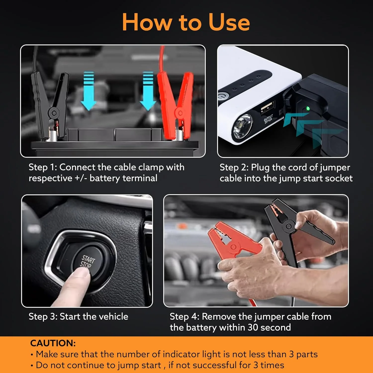 best bike jump starter - AGARO Primo Portable Jump Starter, 6 AGARO Primo Portable Jump - view 6
