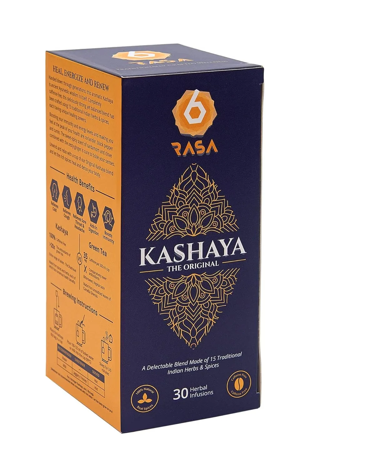 In-Depth Review: best herbal tea for immunity - 6rasa Kashaya – Herbal Tea | 15 Ayurvedic Spices | Kadha Mix | Caffeine Free | 100% Natural Kash 1 best herbal tea for immunity