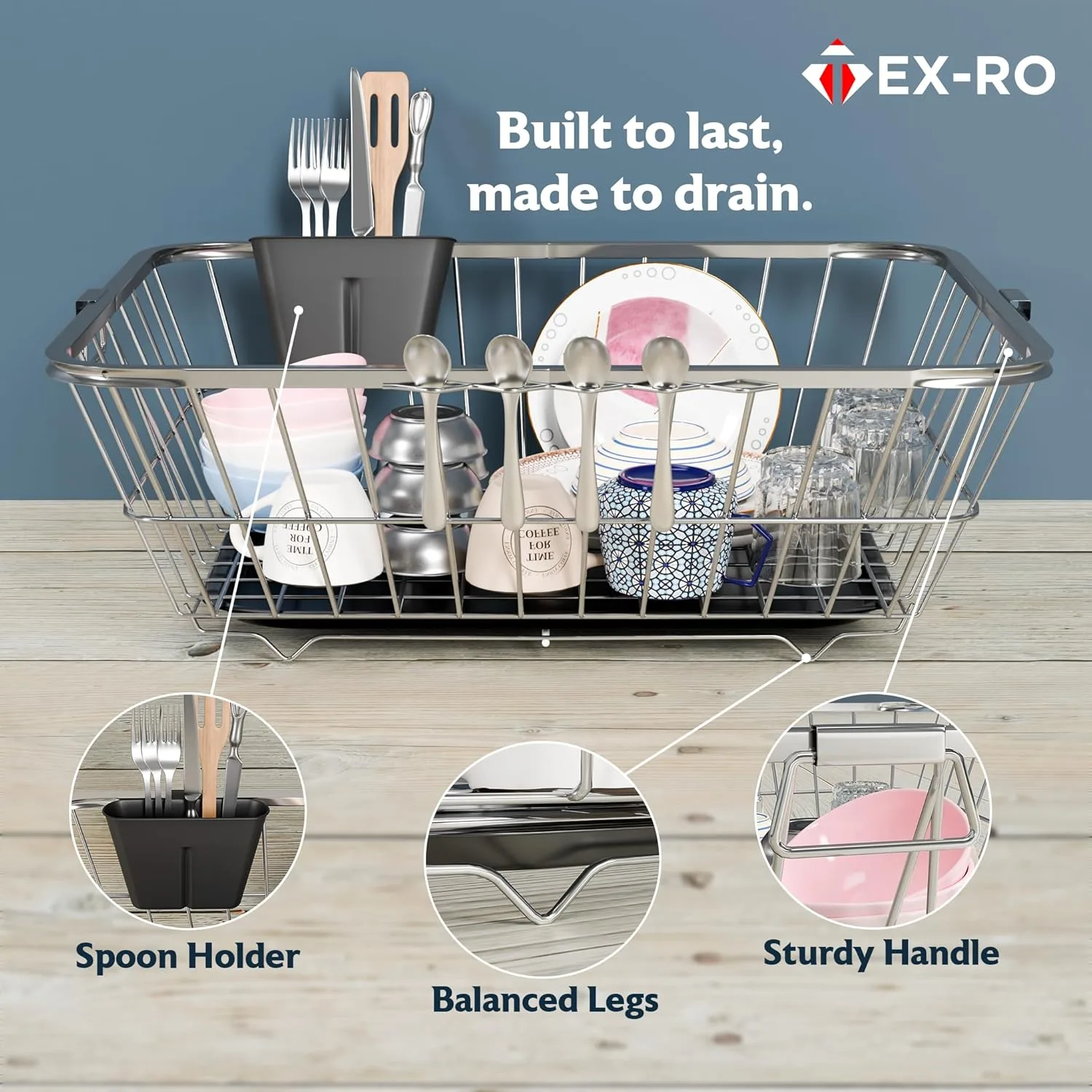 best dish rack drainer view 2