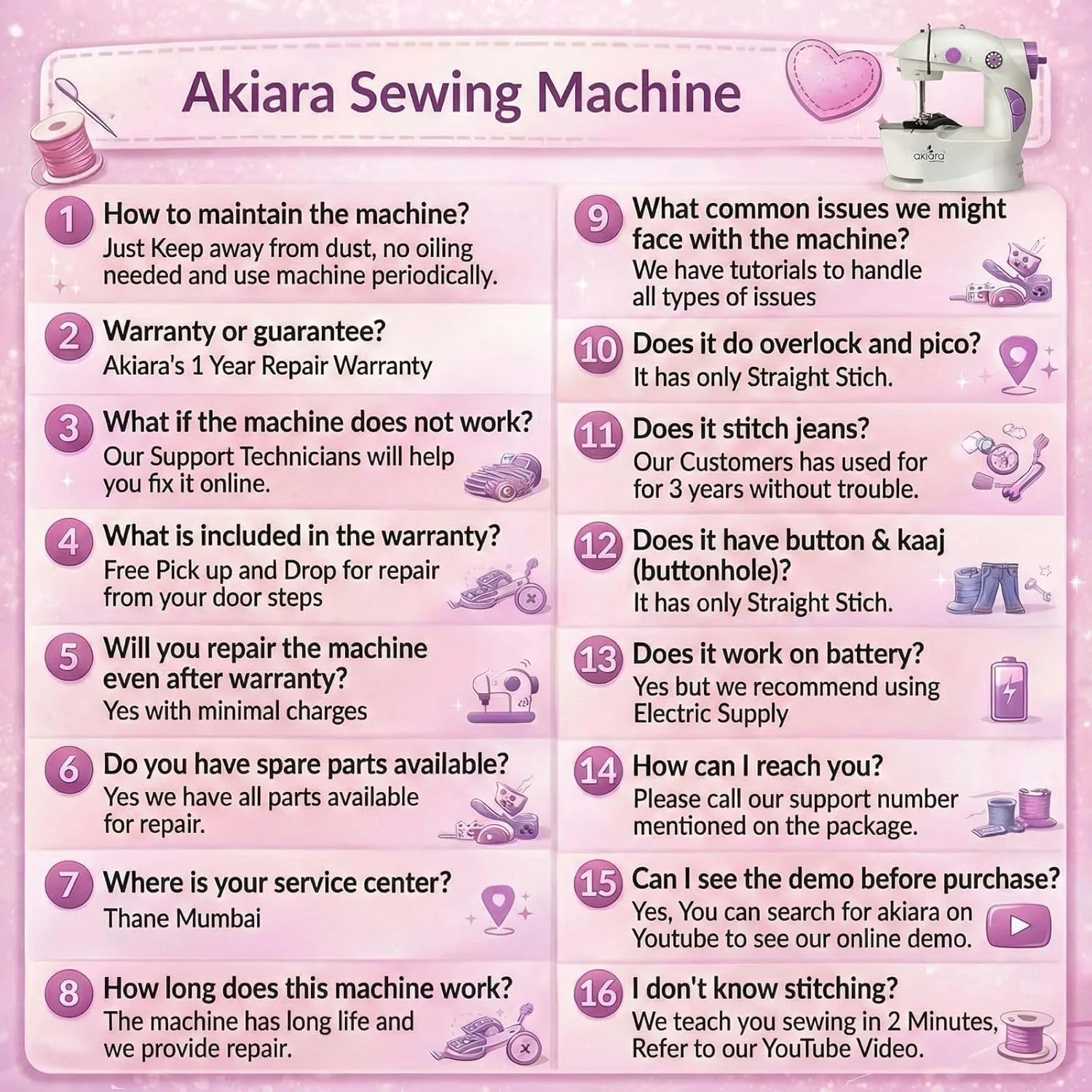 In-Depth Review: best sewing machine home - Akiara Mini Sewing Machine Electric | Portable Sewing Machine for Home | | best sewing machine home 6 Akiara Mini Sewing Machine - view 5