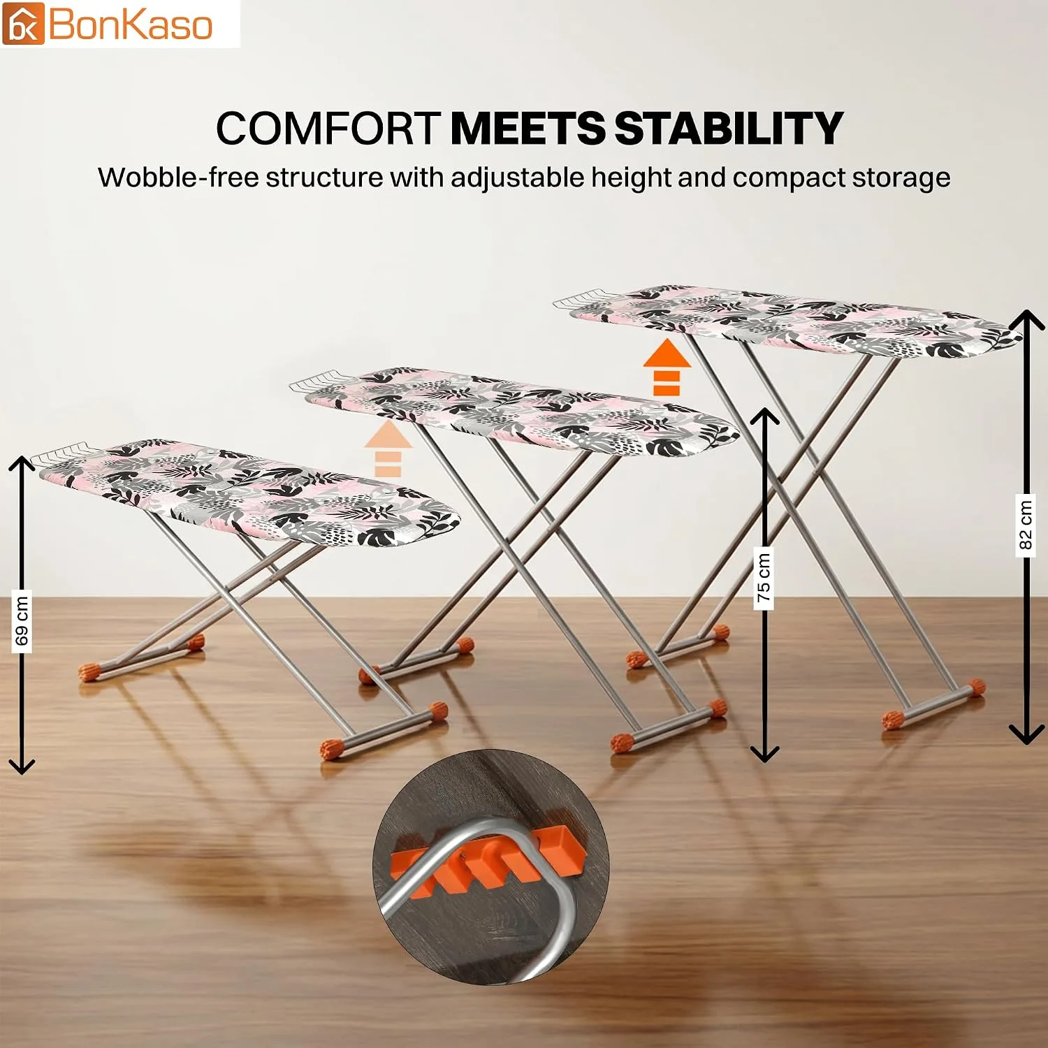 In-Depth Review: best ironing board - BonKaso Premium Foldable Ironing Board with Adjustable Height & Heat Resistant Iron Rest | Ergonomic Ironin 8 BonKaso Premium Foldable Ir - view 7