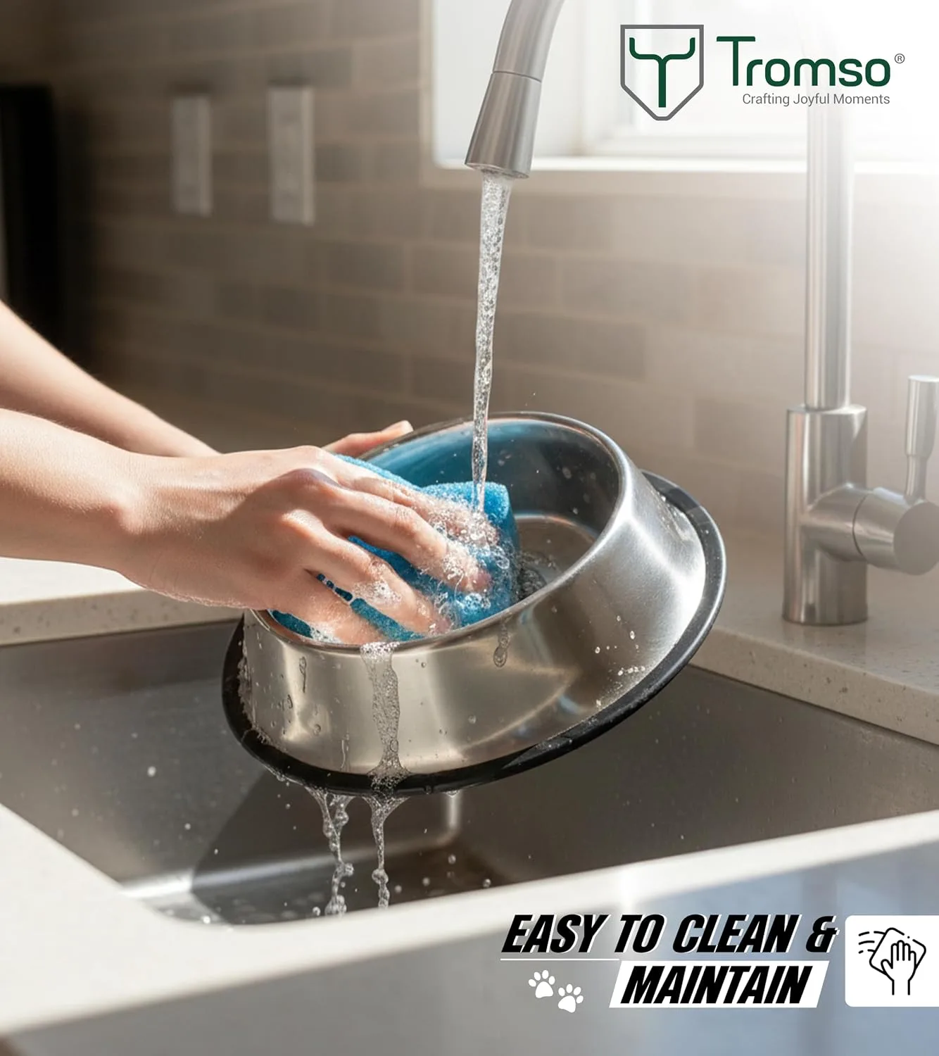 In-Depth Review: best automatic pet feeder - Tromso Stainless Steel Dog Food Bowl 190 ML Durable Dog Feeding Bowl Small Size Non Slip Pet Bowl for Pup 5 Tromso Stainless Steel Dog - view 4