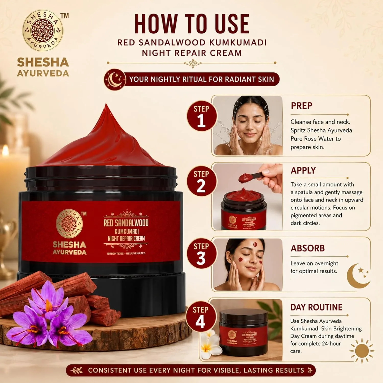 Shesha Ayurveda Red Sandal - view 4
