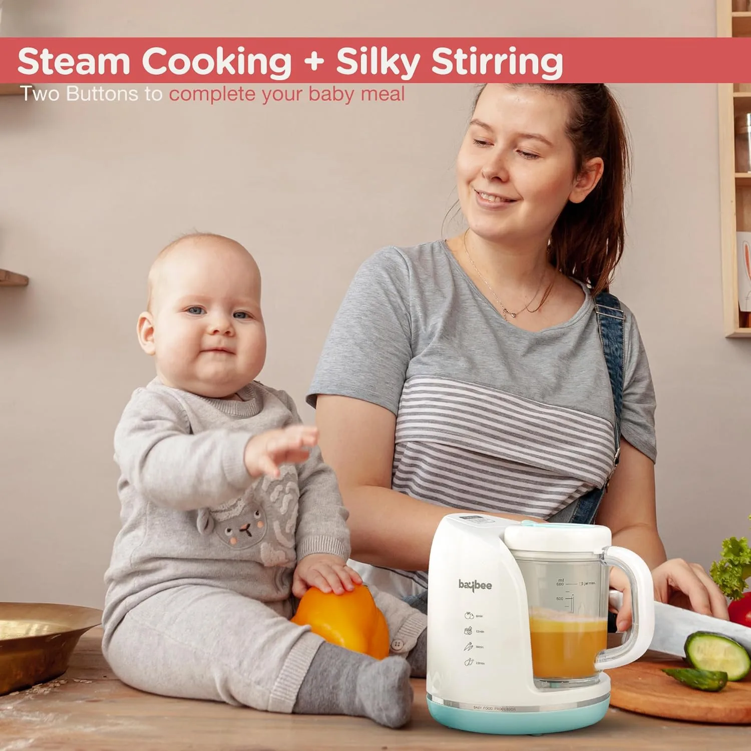 In-Depth Review: best baby food processor - Baybee Multifunctional Baby Food Processor with Reheat & Defrost | Electric Baby Food Maker with Stea 4 Baybee Multifunctional Bab - view 3