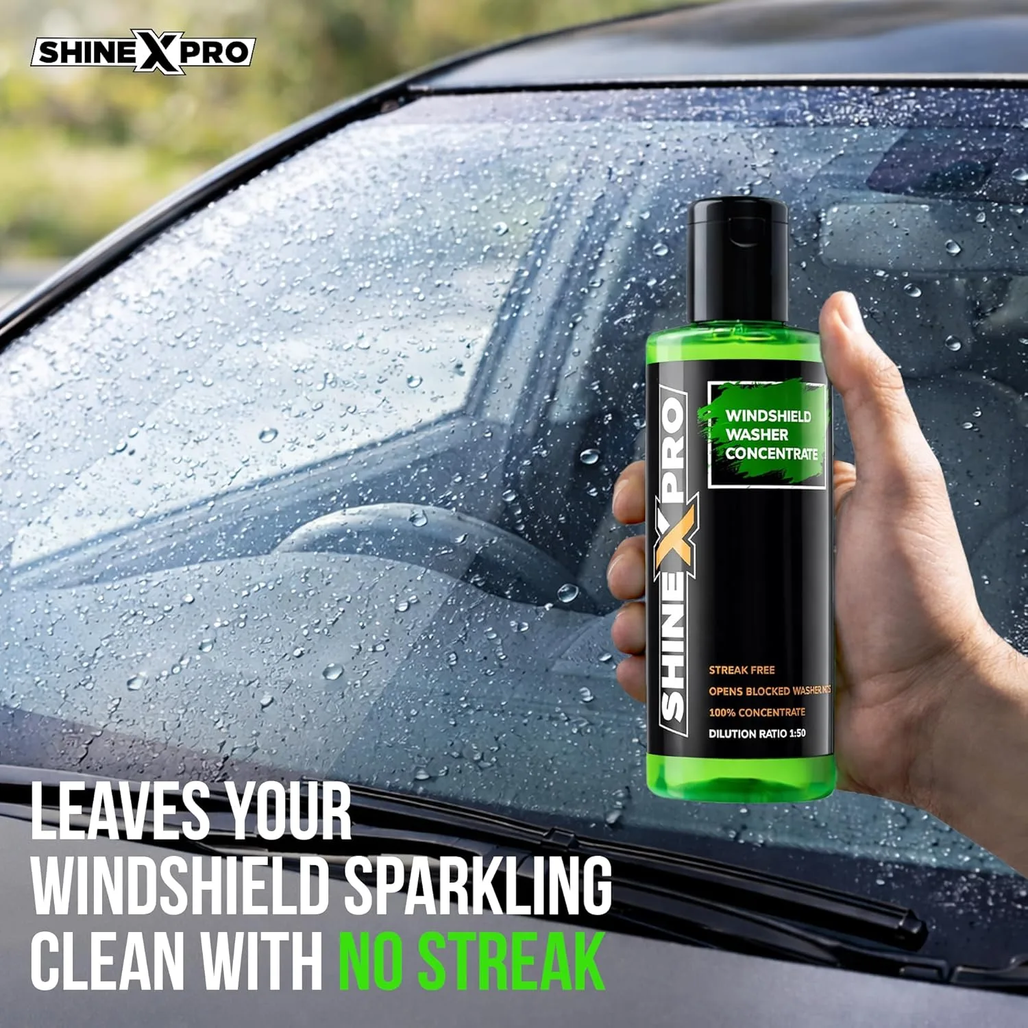 In-Depth Review: best car glass wiper fluid - ShineXPro 200mL Windshield Washer Fluid For Car – Car Windshield Cleaner Liquid In Concentrate For 4 ShineXPro 200mL Windshield Wa - view 3
