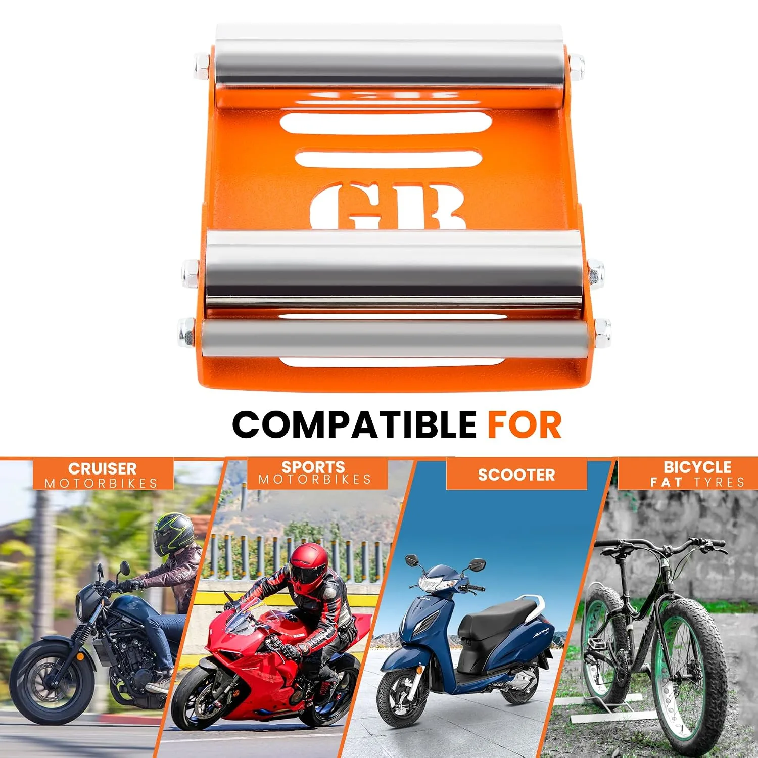 In-Depth Review: best bike center stand - Grand Pitstop Paddock Stand Wheel Roller for Bike Cleaning and Lubrication with Motorcycle Chain Cleaning Bl 10 Grand Pitstop Paddock Sta - view 9
