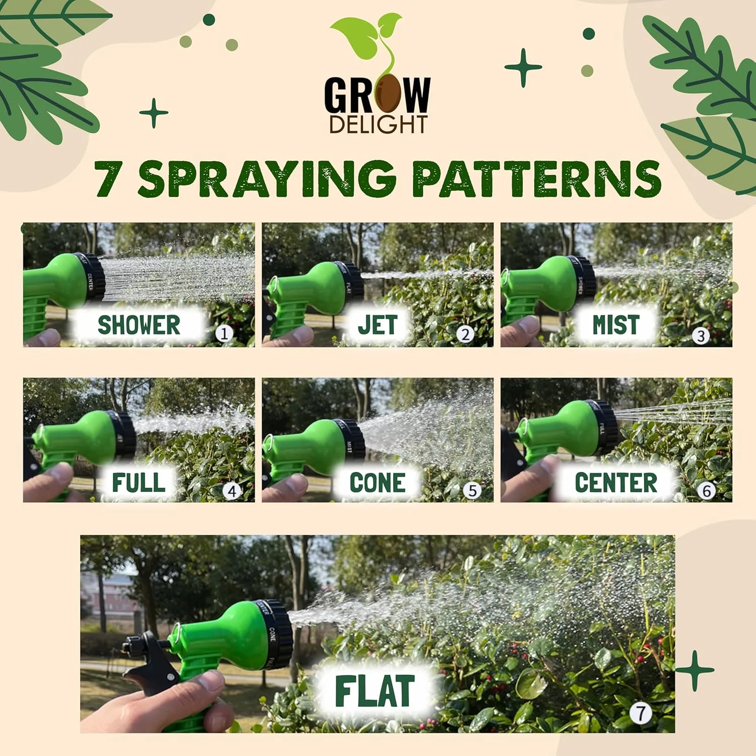 In-Depth Review: best bike spray gun - High Pressure Water Spray Gun for Plants & Garnden | 7 Pattern Nazzle Spray Gun with Leak Proof | Metal Lo 6 High Pressure Water Spra - view 5