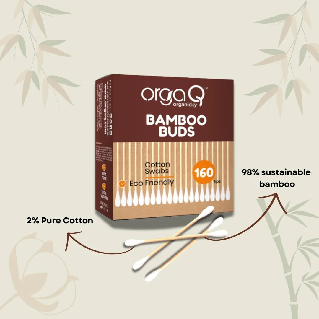 In-Depth Review: best cotton buds ear - Natural Bamboo Ear Buds 80 Steam / 160 Swab (Pack of 12) Multipurpose Double Tip Cotton Swabs with Sustainable 6 Natural Bamboo Ear Buds 80 - view 5