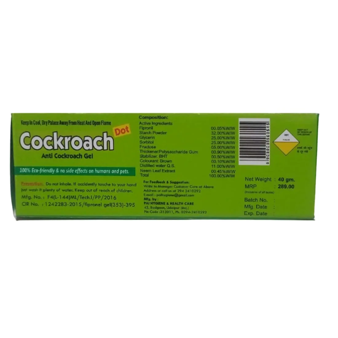 In-Depth Review: best cockroach gel - Cockroach Dot | Anti Cockroach gel with Neem extract(40gram) | Roach control | gel Bait with Easy to Use Injecti 4 Cockroach Dot | Anti gel wit - view 3
