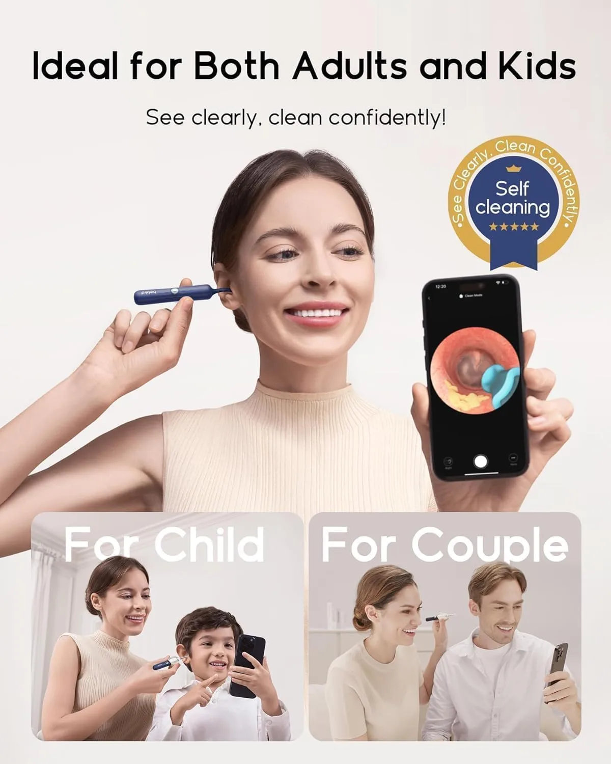 In-Depth Review: best ear cleaner tool - SELLASTIC Ear Cleaner Tool Kit, Ear Wax Removal with HD Camera & WiFi Connection, Flexible Otoscope Came 6 best ear cleaner tool view 4