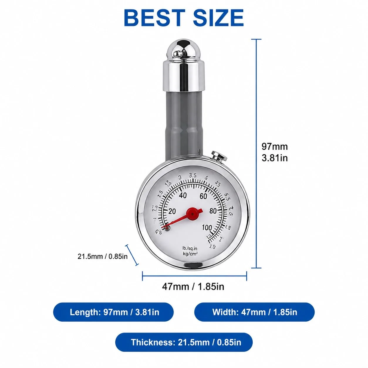 100PSI Analog Meter Tire P - view 2