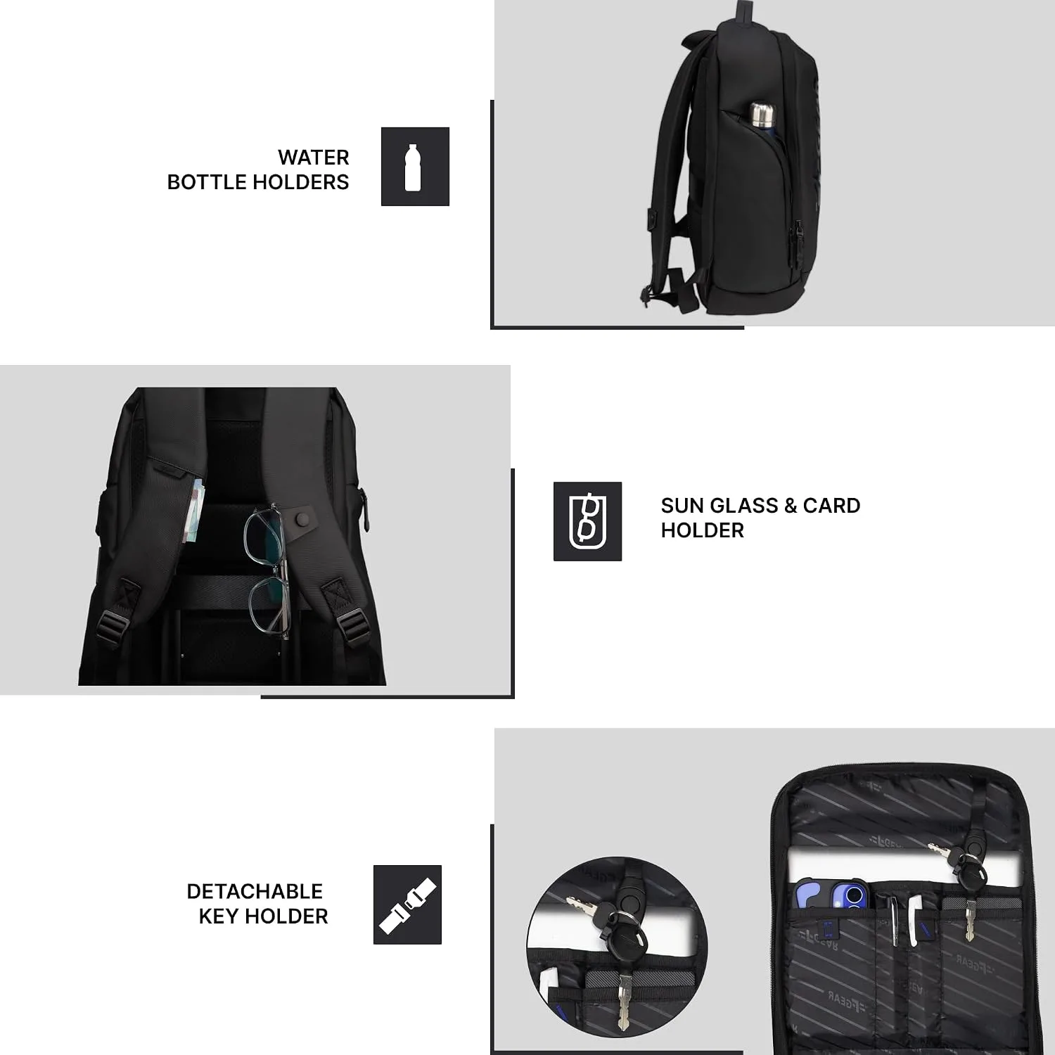 In-Depth Review: best travel camera bag - F Gear Bellagio Grey 20L Laptop Backpack|Securely Fits Laptop Up to 17-Inch Laptop|USB & Type-C Chargin 5 F Gear Bellagio Grey - view 4
