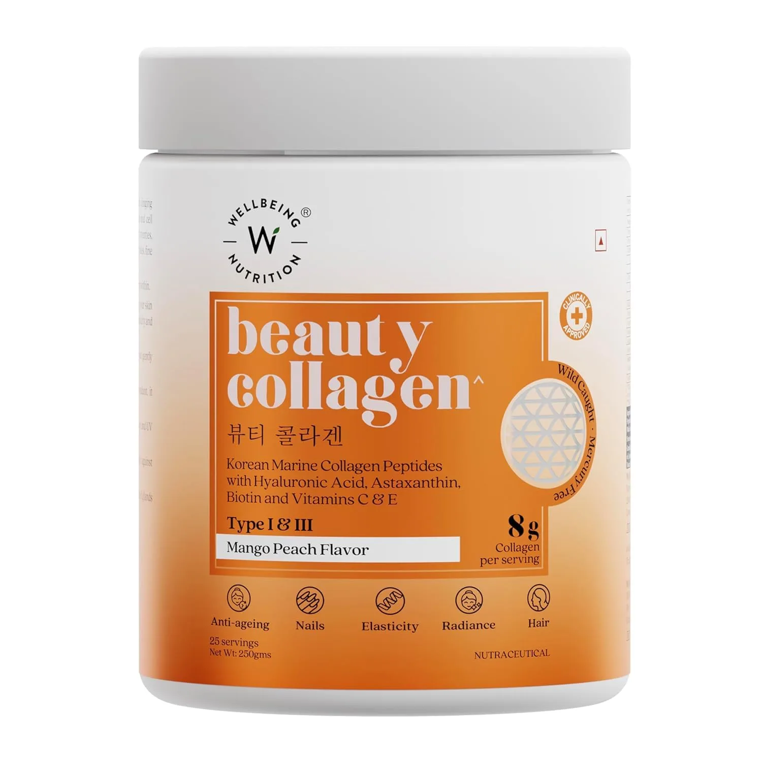 In-Depth Review: best collagen supplement india - Wellbeing Nutrition Korean Beauty Marine Collagen Skin Radiance Peptides 8g | Biotin, Vitamin C, E, 5 best collagen supplement india view 3