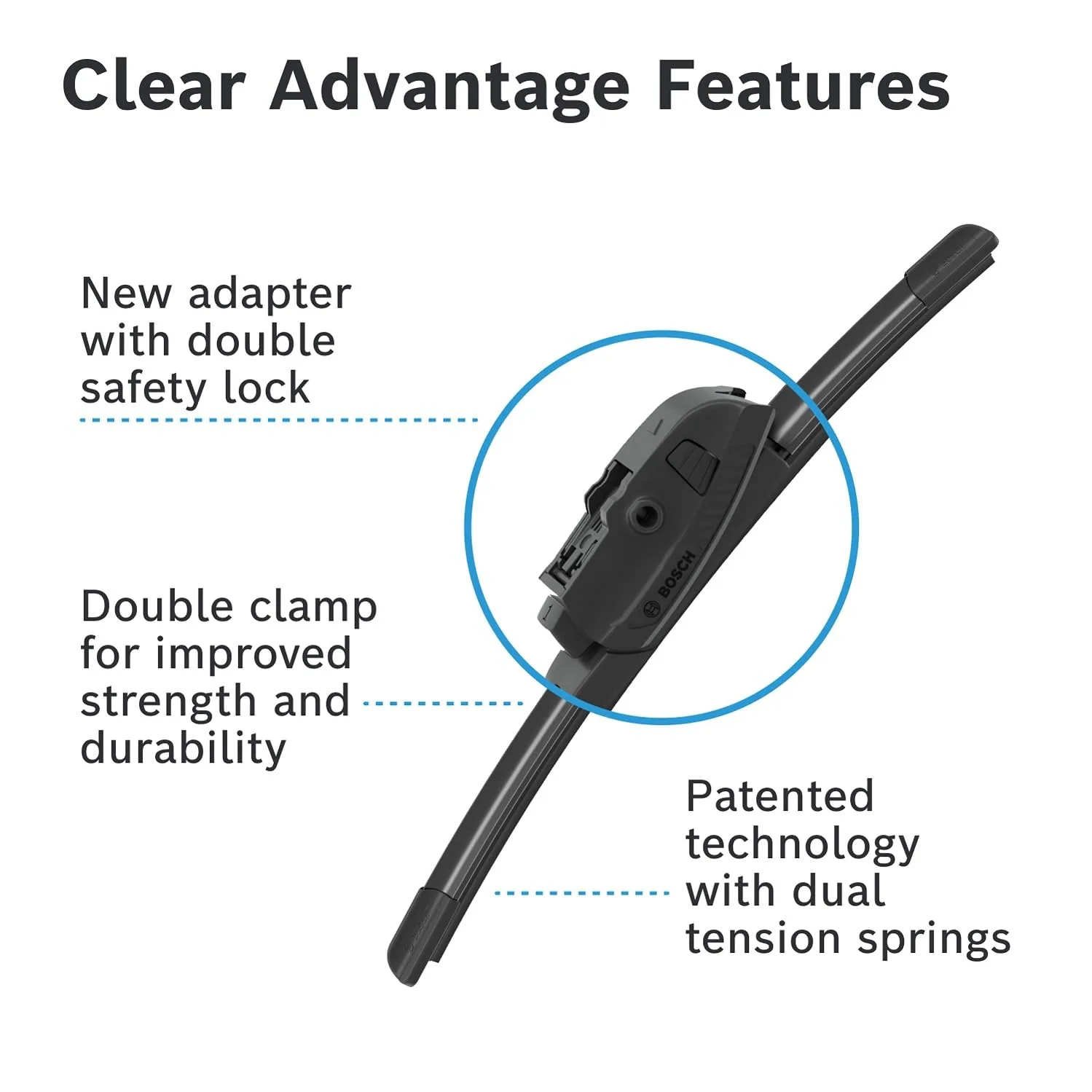 In-Depth Review: best car wiper blades - Bosch Wiper Blade 3397016583KTS CLEAR Advantage, Single, 24 Inch Flat Blade, Driver Side, Comes with Easy to 5 Bosch Wiper Blade 3397016 - view 4