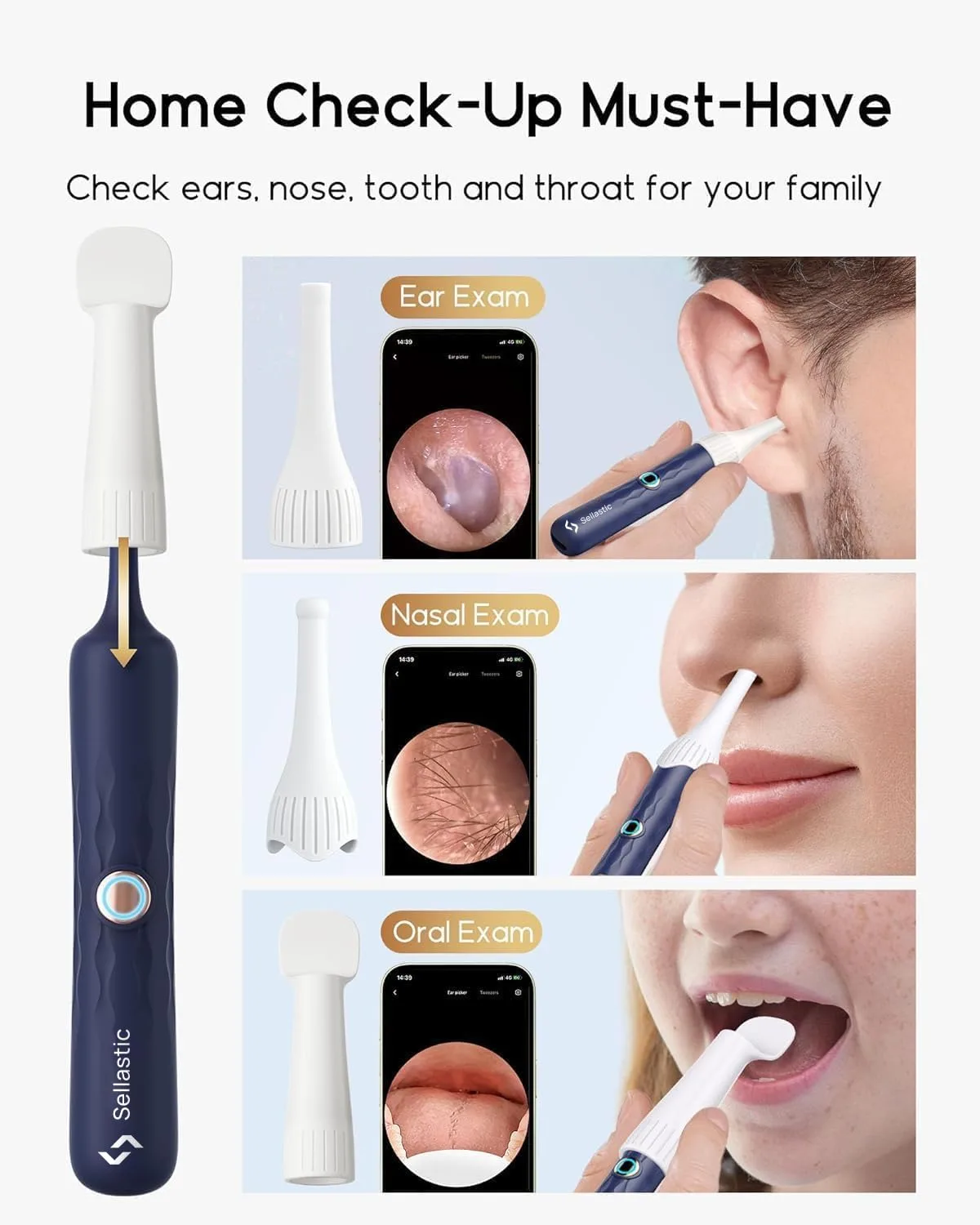 In-Depth Review: best ear cleaner tool - SELLASTIC Ear Cleaner Tool Kit, Ear Wax Removal with HD Camera & WiFi Connection, Flexible Otoscope Came 7 best ear cleaner tool view 5