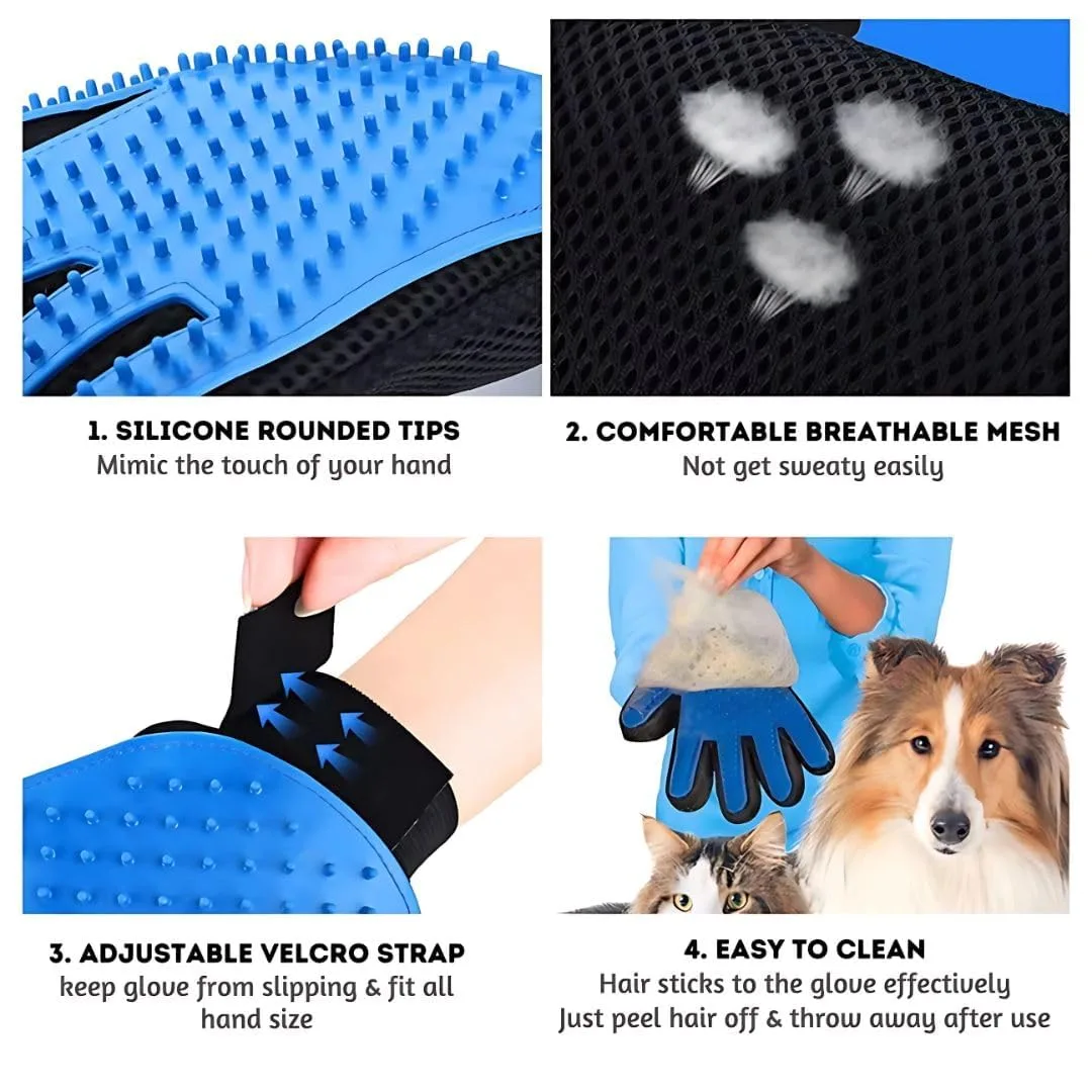 In-Depth Review: best pet grooming gloves - Dog Deshedding Self-Cleaning Grooming Glove for Pet Bathing & Massaging – Soft Rubber pet Hand Glov 9 Dog Deshedding Self-Cle - view 8