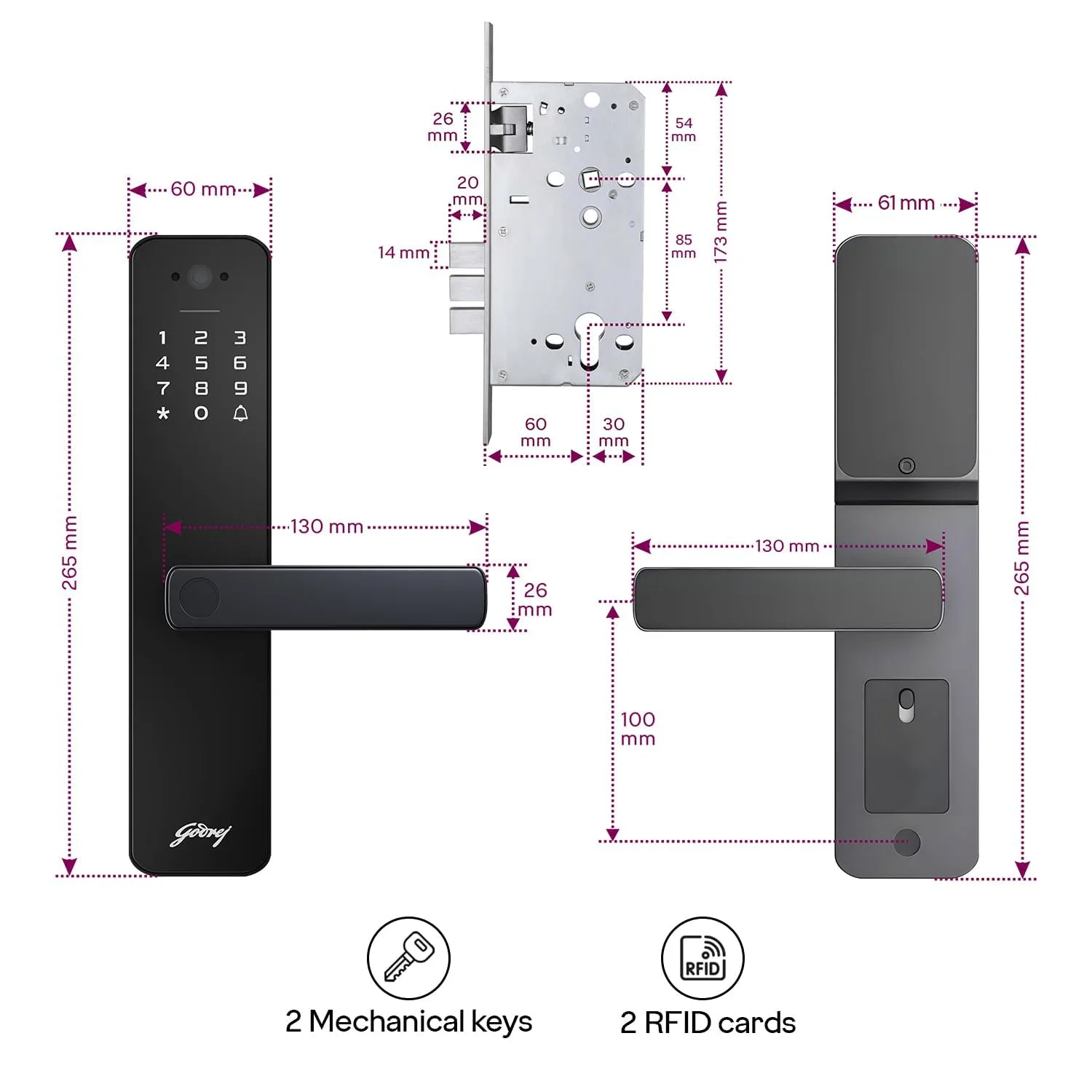 In-Depth Review: best door lock digital - Godrej Smart Lock | Neo Pro View Digital Lock for Wooden Doors with Camera, View Screen, Wi-fi | Mobile App 10 best door lock digital view 8