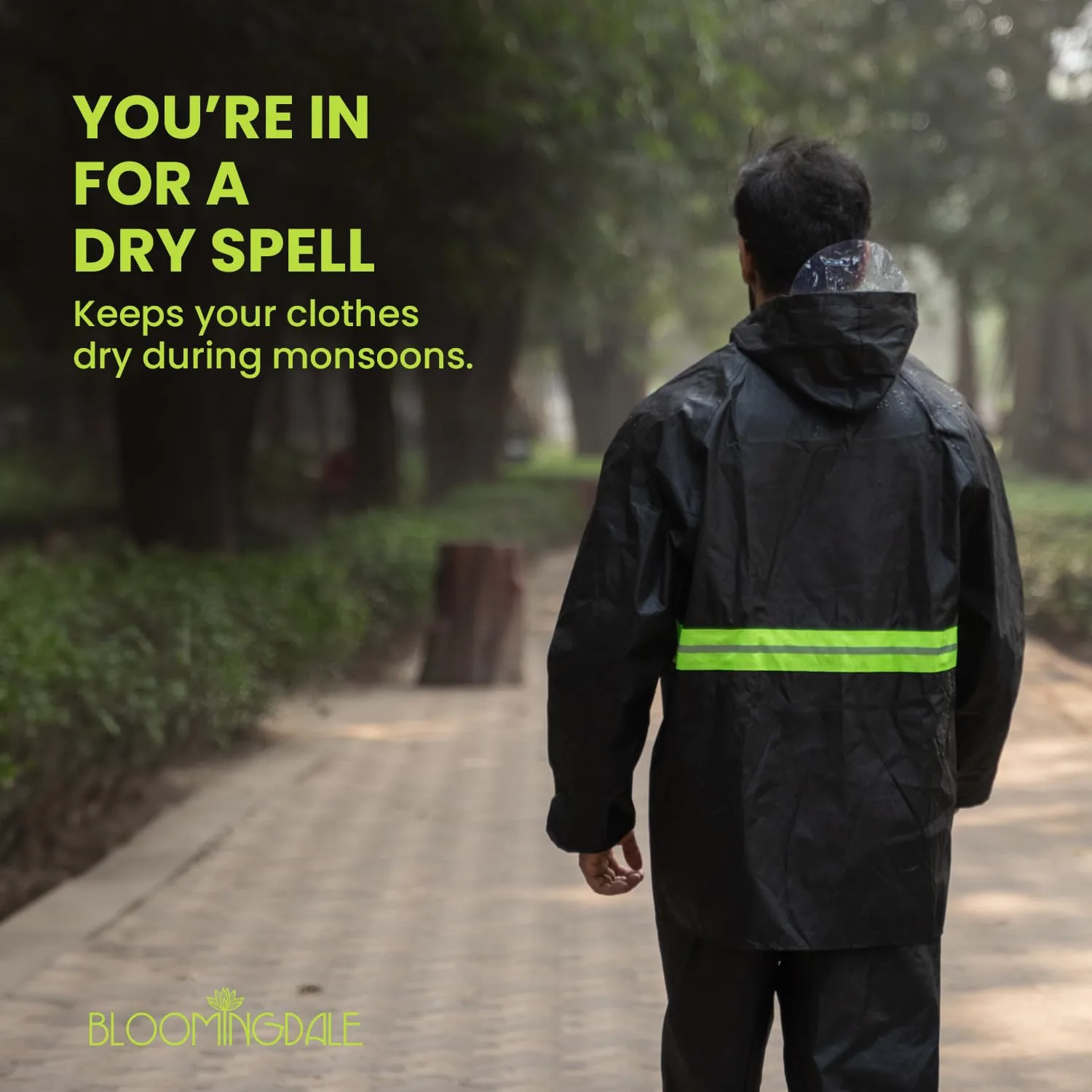 In-Depth Review: best travel raincoat poncho - Bloomingdale Rain Coat For Men & Women Waterproof Bike Raincoat For Men With Pant Set Reflective Rainco 4 Bloomingdale Rain Coat For Men & - view 3
