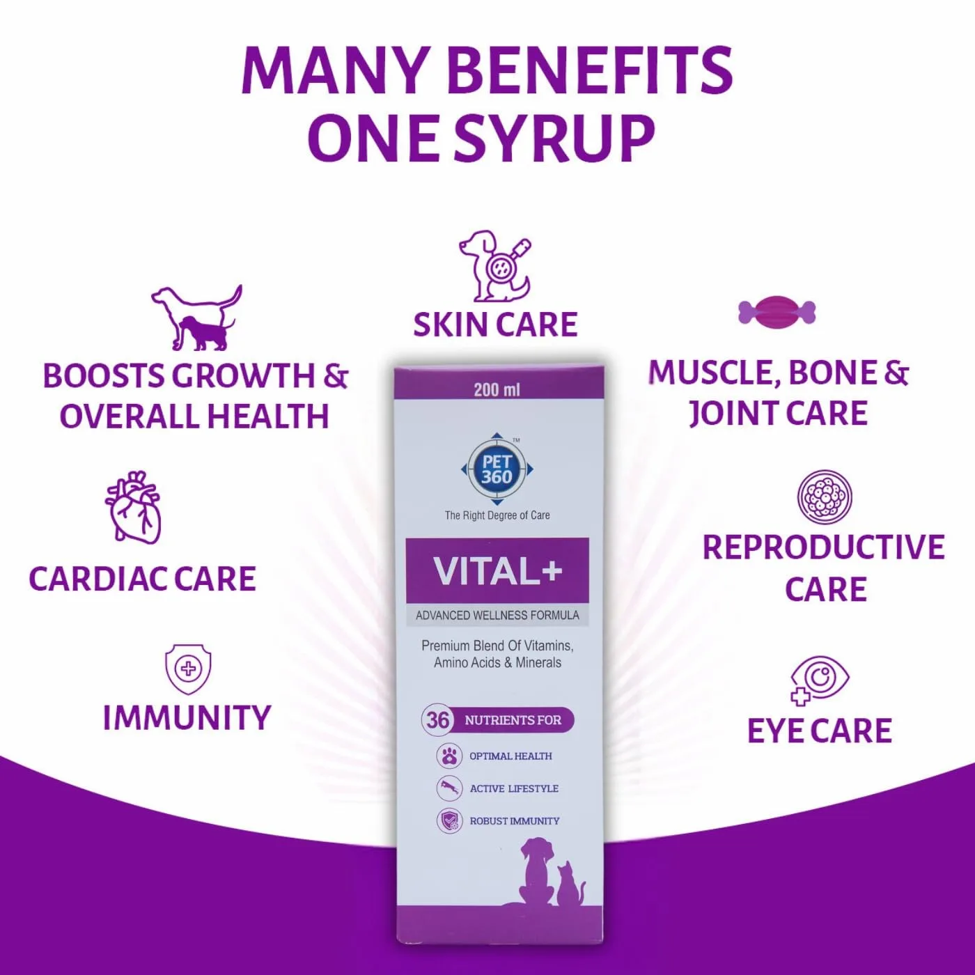 In-Depth Review: best pet vitamins supplements - PET360 Vital+ Advanced Wellness Formula | Daily Multivitamin Syrup | Healthy Skin, Joints, Immunity & 5 PET360 Vital+ Advanced Wel - view 4