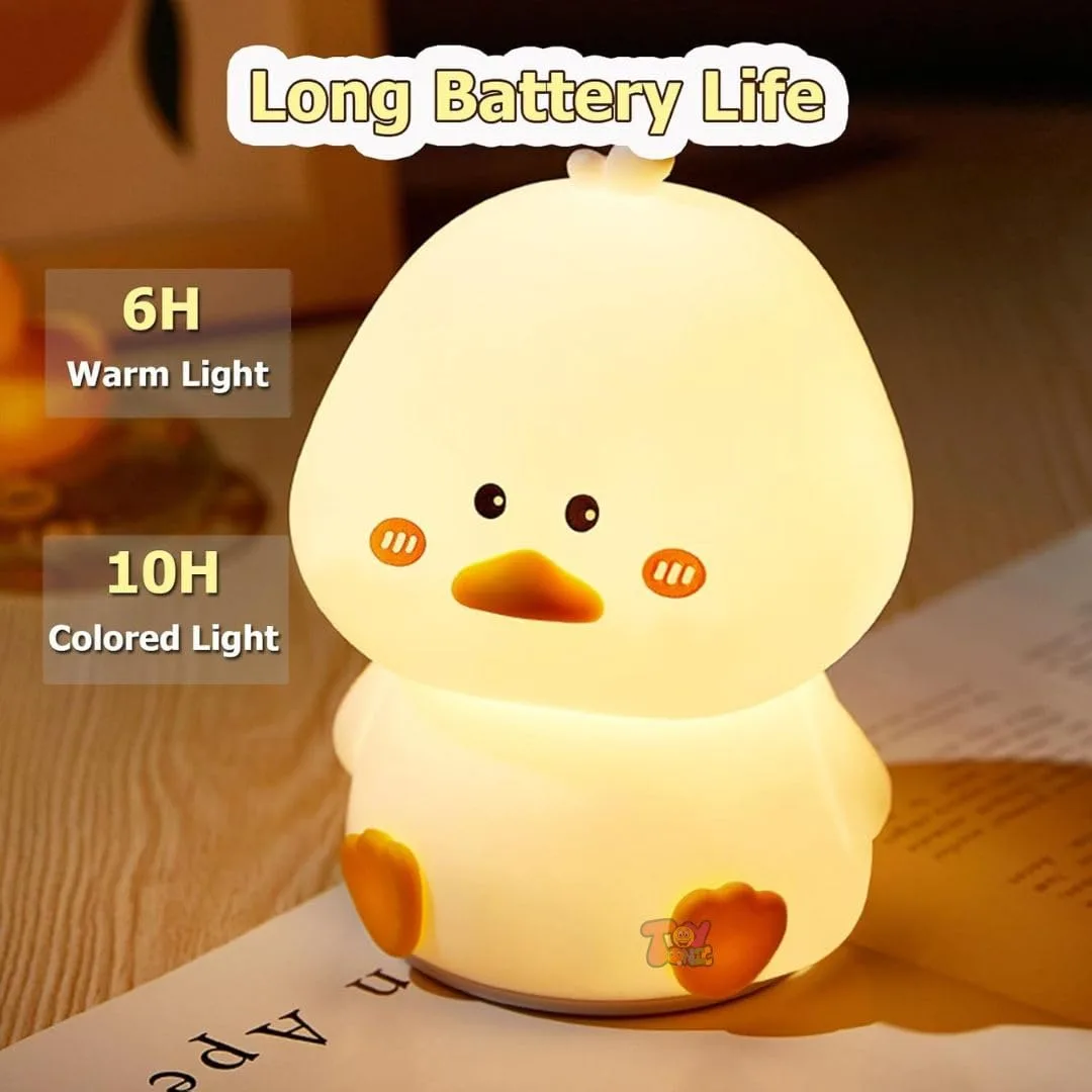In-Depth Review: best baby night lamp - TOYTONIC Silicone Duck Night Light for Kids – Rechargeable Touch Led Lamp | Color Changing, Soft Bedside Lig 5 TOYTONIC Silicone Duck Night - view 4