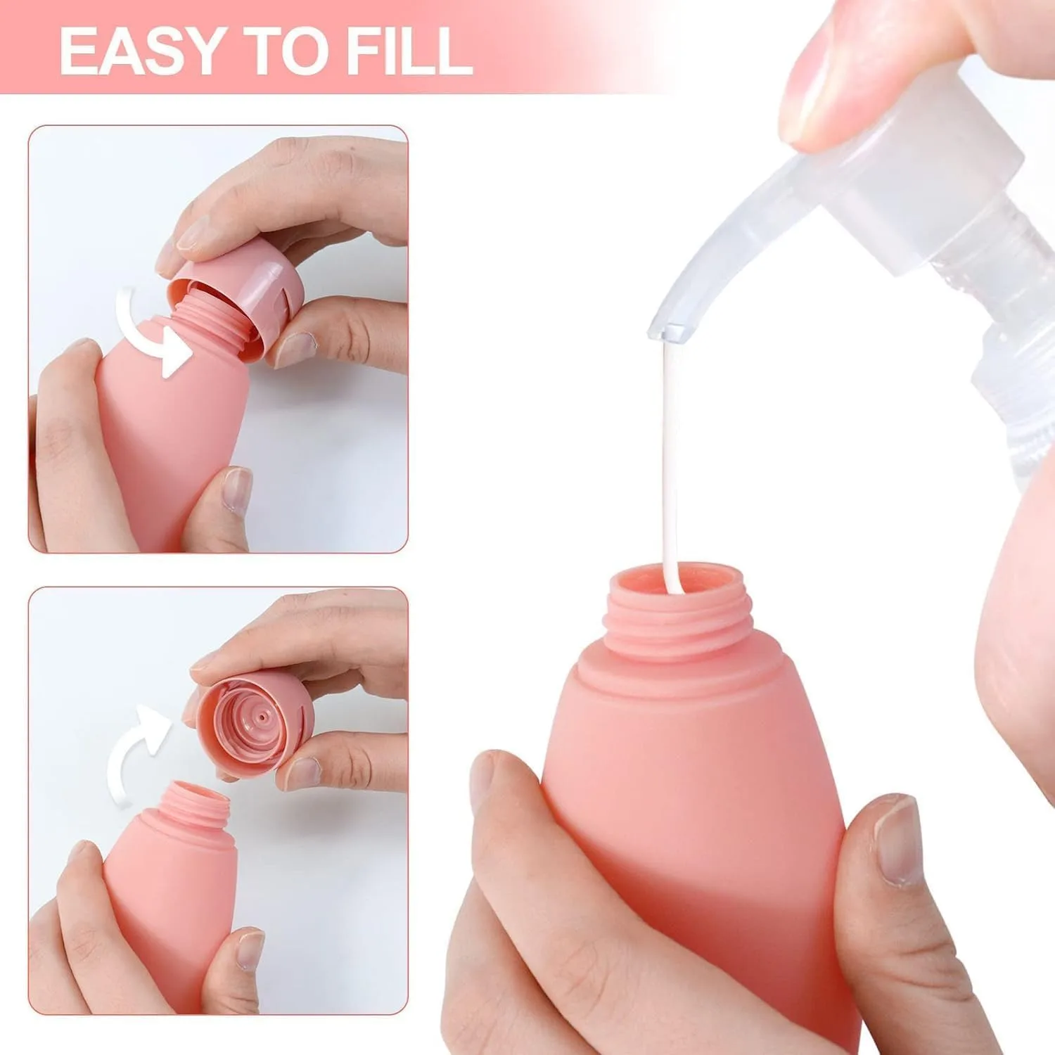 In-Depth Review: best travel size shampoo bottles - Nibbler Pack of 3 Travel Bottle Kit for Toiletries, Leak Proof Travel Size Bottles, Travel Contain 5 Nibbler Pack of 3 Travel Bo - view 4