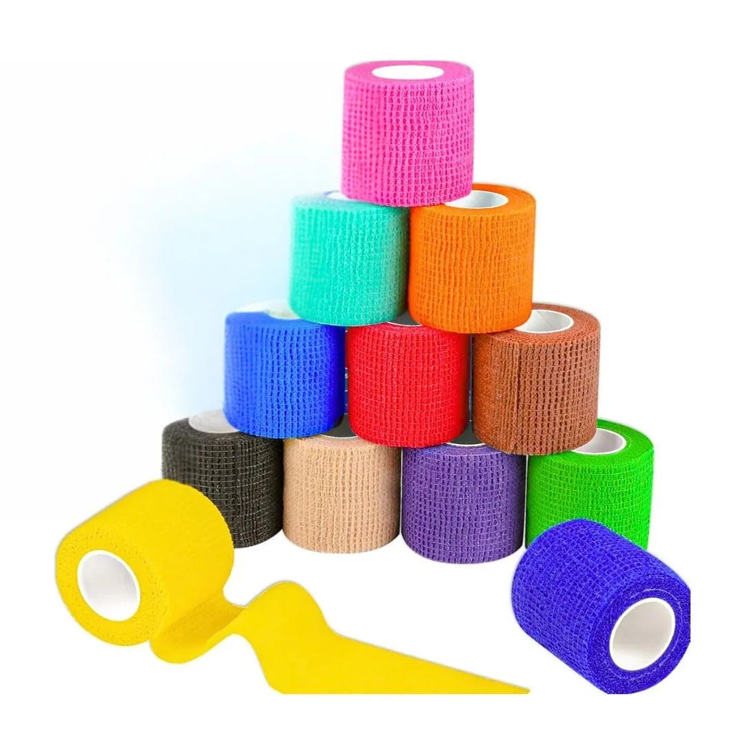 In-Depth Review: best pet first aid kit - Cohesive Self-Adhesive Non-Woven First Aid Elastic Bandage for Animal, Dogs, Cats, & Humans (5CM * 4.5M 1 best pet first aid kit