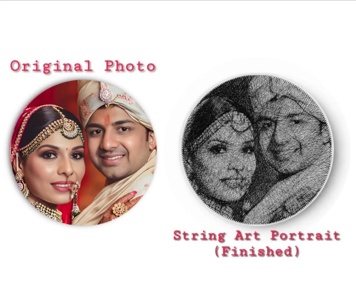 In-Depth Review: best string art kit - String Art Portrait Kit Couple | Personalized Custom Photo Gift | Handmade DIY Wall Art for Anniversary & 6 best string art kit view 4
