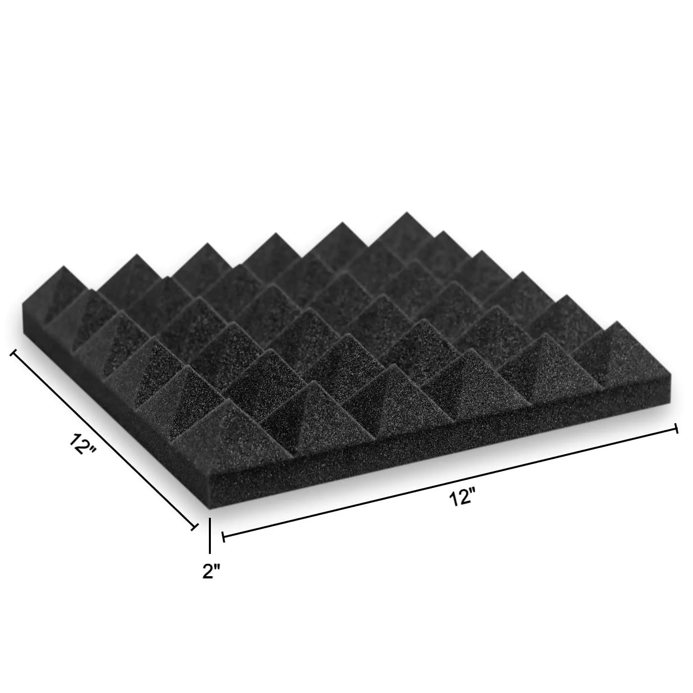 best 3d wall panels - 2-Inch Pyramid Acoustic Foam Panels (1 2 2-Inch Pyramid Acoustic Fo - view 2