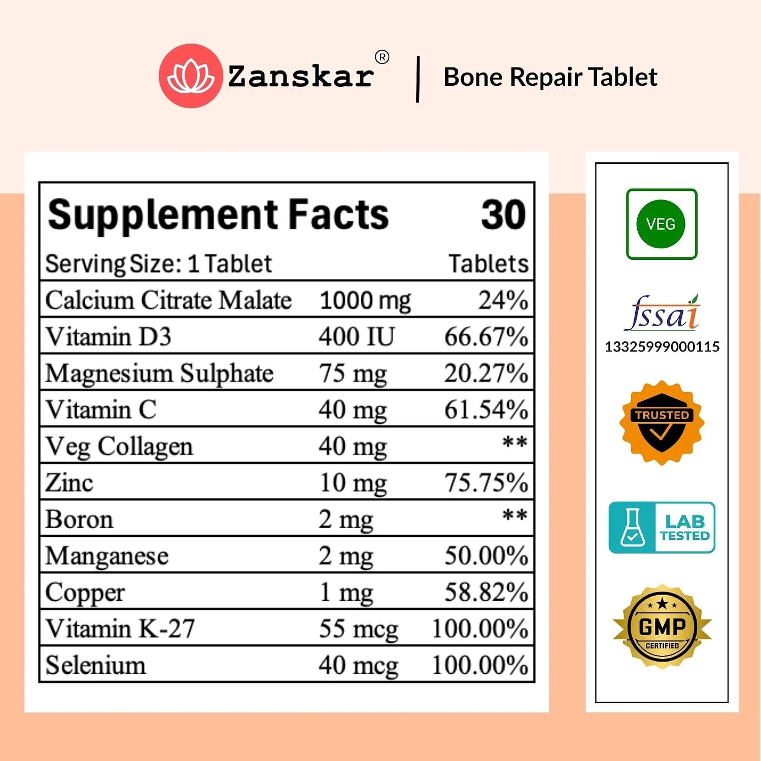 best calcium tablets women - Zanskar Advanced Bone Health Ta 6 Zanskar Advanced Bone Healt - view 6