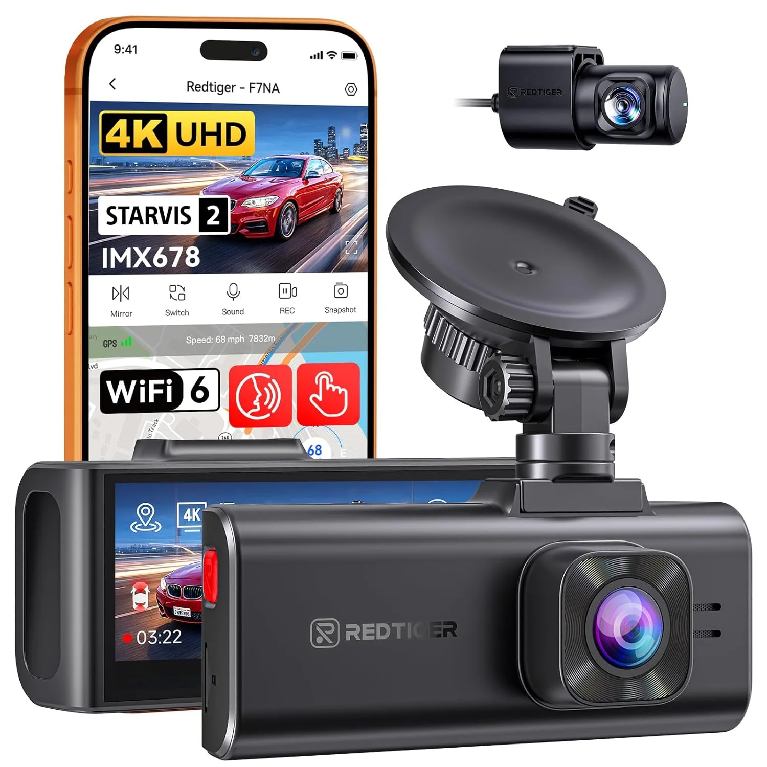 In-Depth Review: best car dashboard camera - REDTIGER F7NA 4K Dual Dash Cam for Car with ADAS, STARVIS 2 IMX678 Sensor, 8MP UHD, 5GHz WiFi 6 Fast Down 2 best car dashboard camera