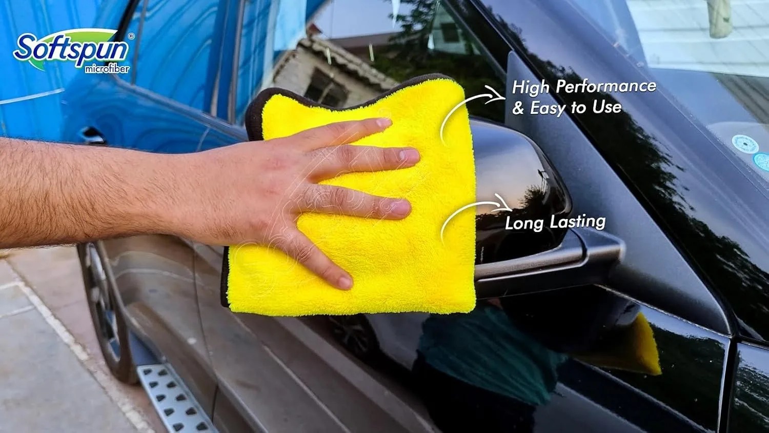 In-Depth Review: best bike microfiber cloth - SOFTSPUN Microfiber Cloth Silk Banded Edges 800 GSM 30X40 cms 3pcs Yellow+Grey! Silk Banded Edge Towel S 4 best bike microfiber cloth view 2
