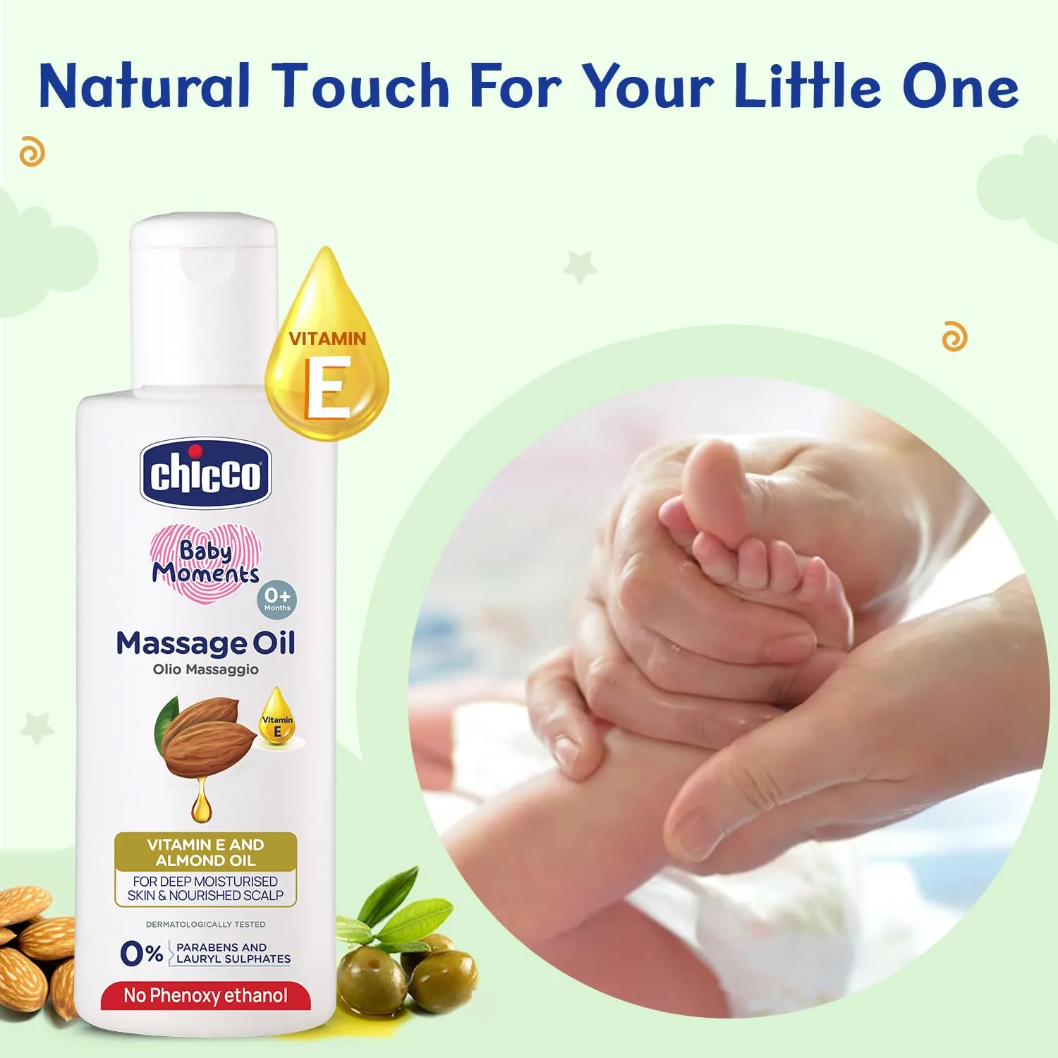 In-Depth Review: best baby oil massage - Chicco Baby Moments Massage Oil, New Advanced Non-sticky & Moisturizing Formula, Suitable for Baby’s S 4 Chicco Baby Moments Massag - view 3