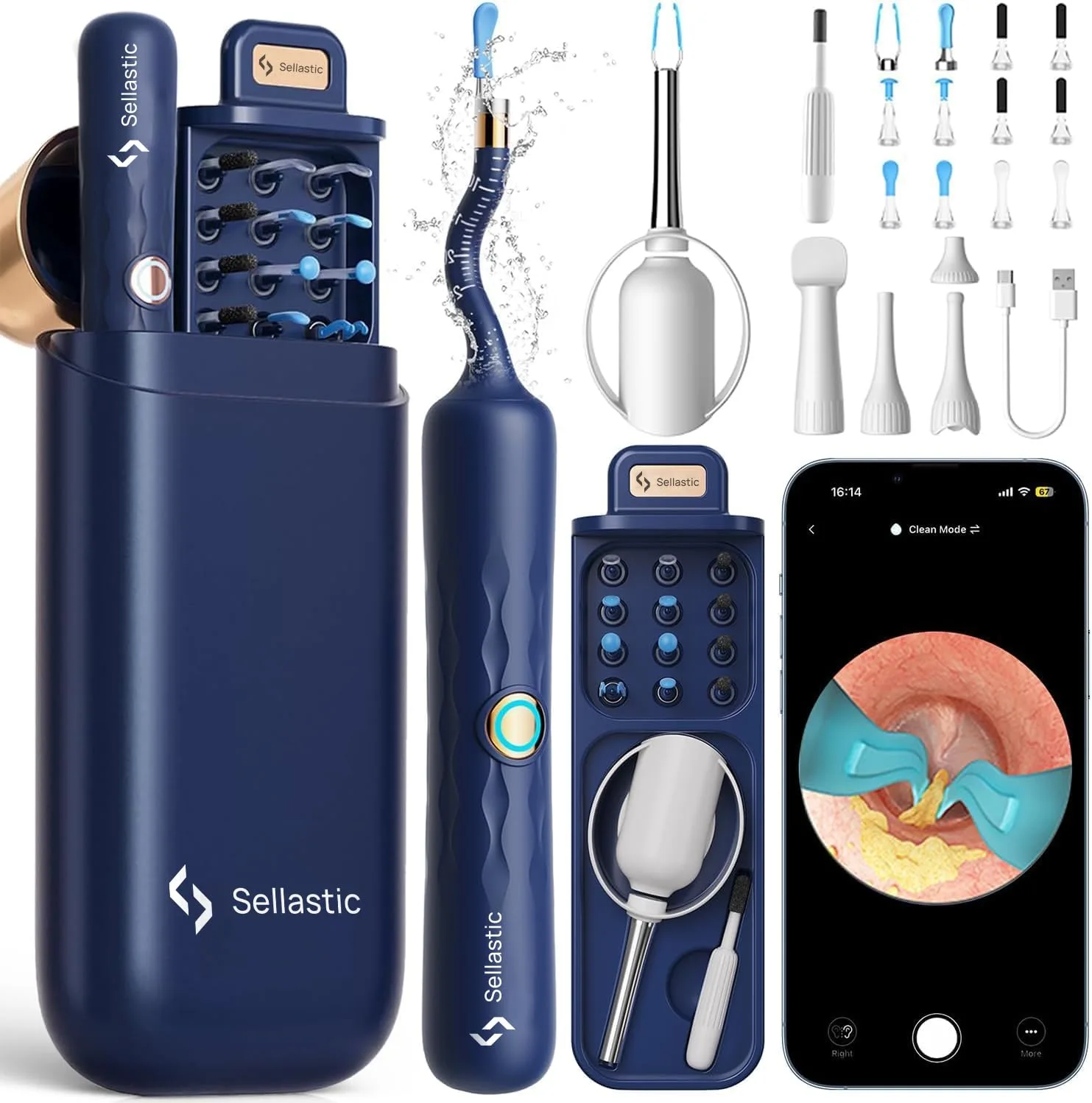 In-Depth Review: best ear cleaner tool - SELLASTIC Ear Cleaner Tool Kit, Ear Wax Removal with HD Camera & WiFi Connection, Flexible Otoscope Came 2 SELLASTIC Ear Cleaner Tool Kit, Ear Wax Removal with HD Camera & WiFi Connection, Flexible Otoscope Camera Light for iOS & Android, Safe Ear Cleaning for Adults & Baby - 1 Year Warranty | | best ear cleaner tool