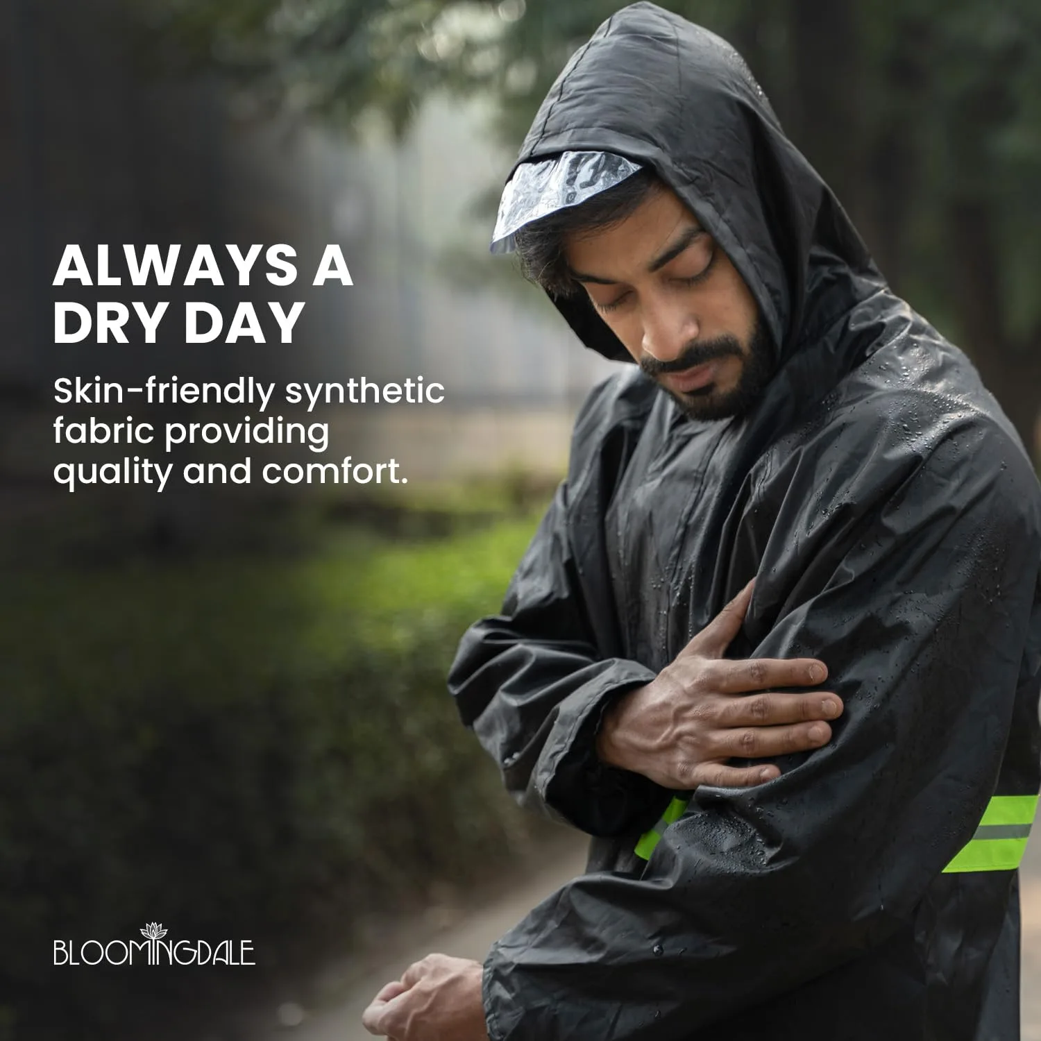 In-Depth Review: best travel raincoat poncho - Bloomingdale Rain Coat For Men & Women Waterproof Bike Raincoat For Men With Pant Set Reflective Rainco 7 Bloomingdale Rain Coat For Men & - view 6