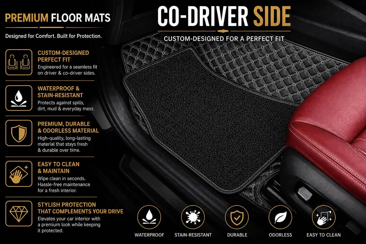In-Depth Review: best car floor mats - 7D car mat Full Set for Tata Sierra (Model : 2025) || Luxury Leather Double Car Floor Mat Complete Set || 100% 3 7D car mat Full Set fo - view 2