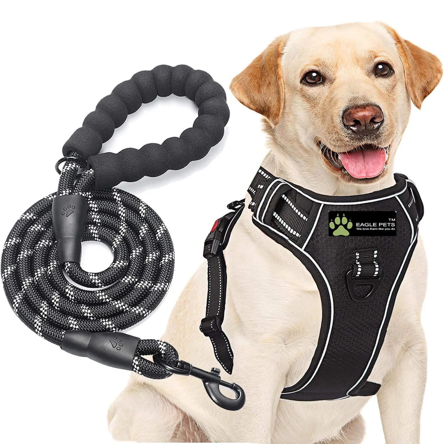 best dog harness - Premium No‑Pull Dog Harness with Rope L 1 best dog harness