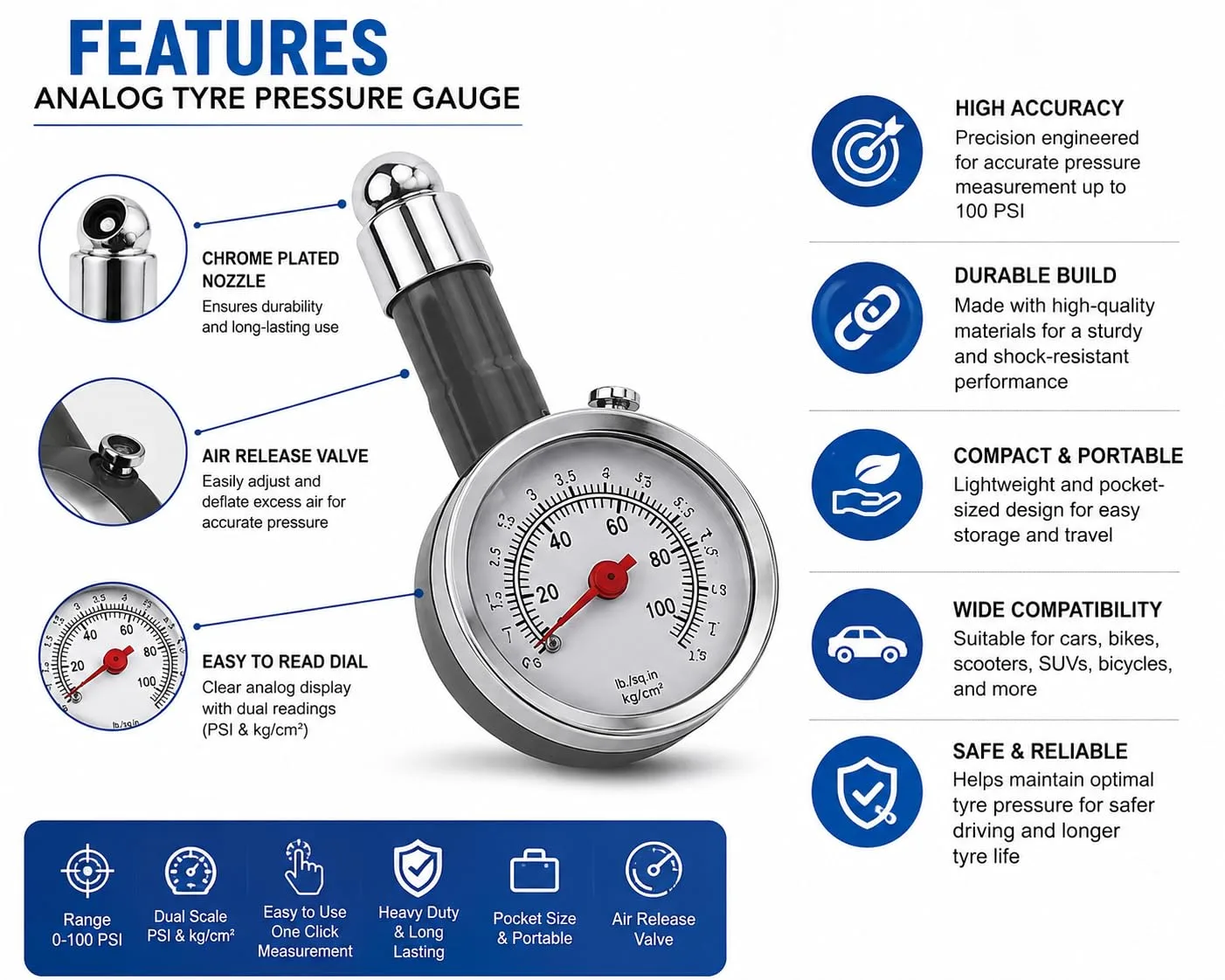 100PSI Analog Meter Tire P - view 9