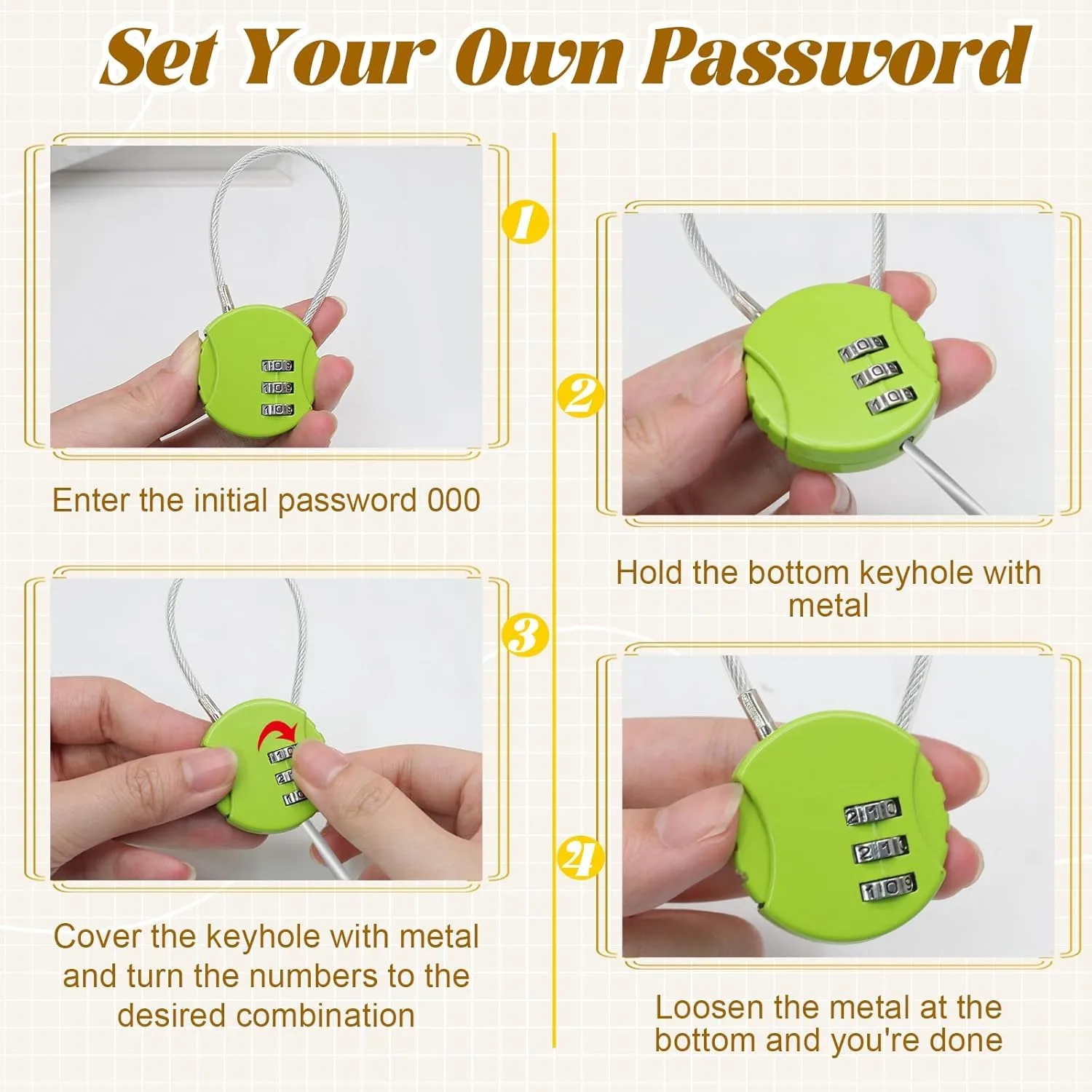 In-Depth Review: best luggage lock combination - 3 Digit Travel Luggage Combination Lock, Gym Padlock Mini Combination Waterproof Resettable Bag Lugga 4 3 Digit Travel Luggag - view 3