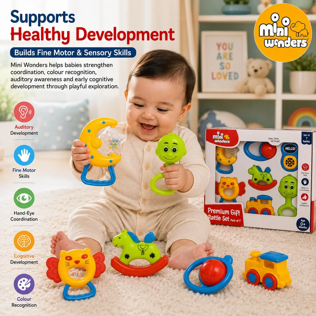 best newborn baby essentials - Mini Wonders Baby Rattle Set 2 Mini Wonders Baby Rattle - view 2