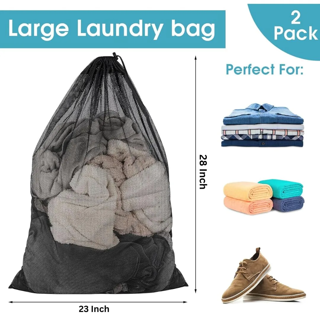 In-Depth Review: best travel laundry bag - MUTMAIN Mesh laundry Bag for washing machine Large, Clothes Organizer Pack of 2, Foldable Mesh Laundry Bag 3 MUTMAIN Mesh laundry Bag fo - view 2